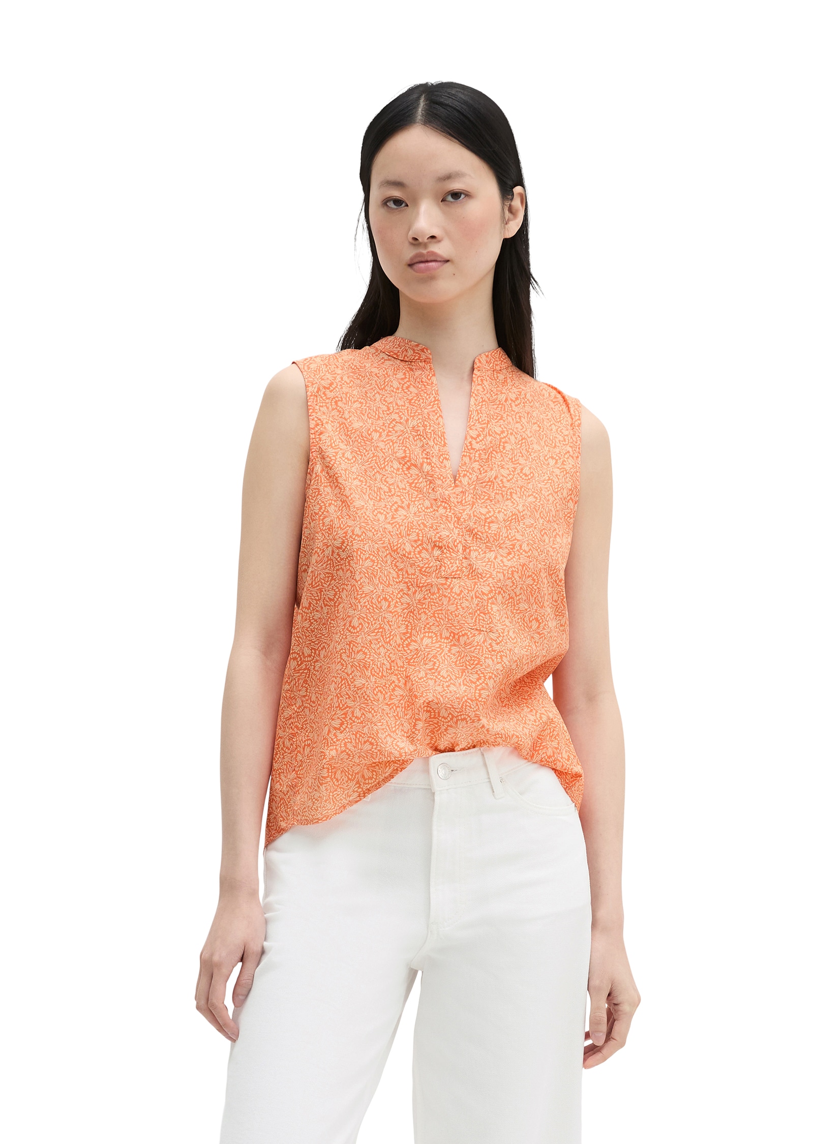 Marc O'Polo Blusentop loose aus bedrucktem Baumwoll-Voile