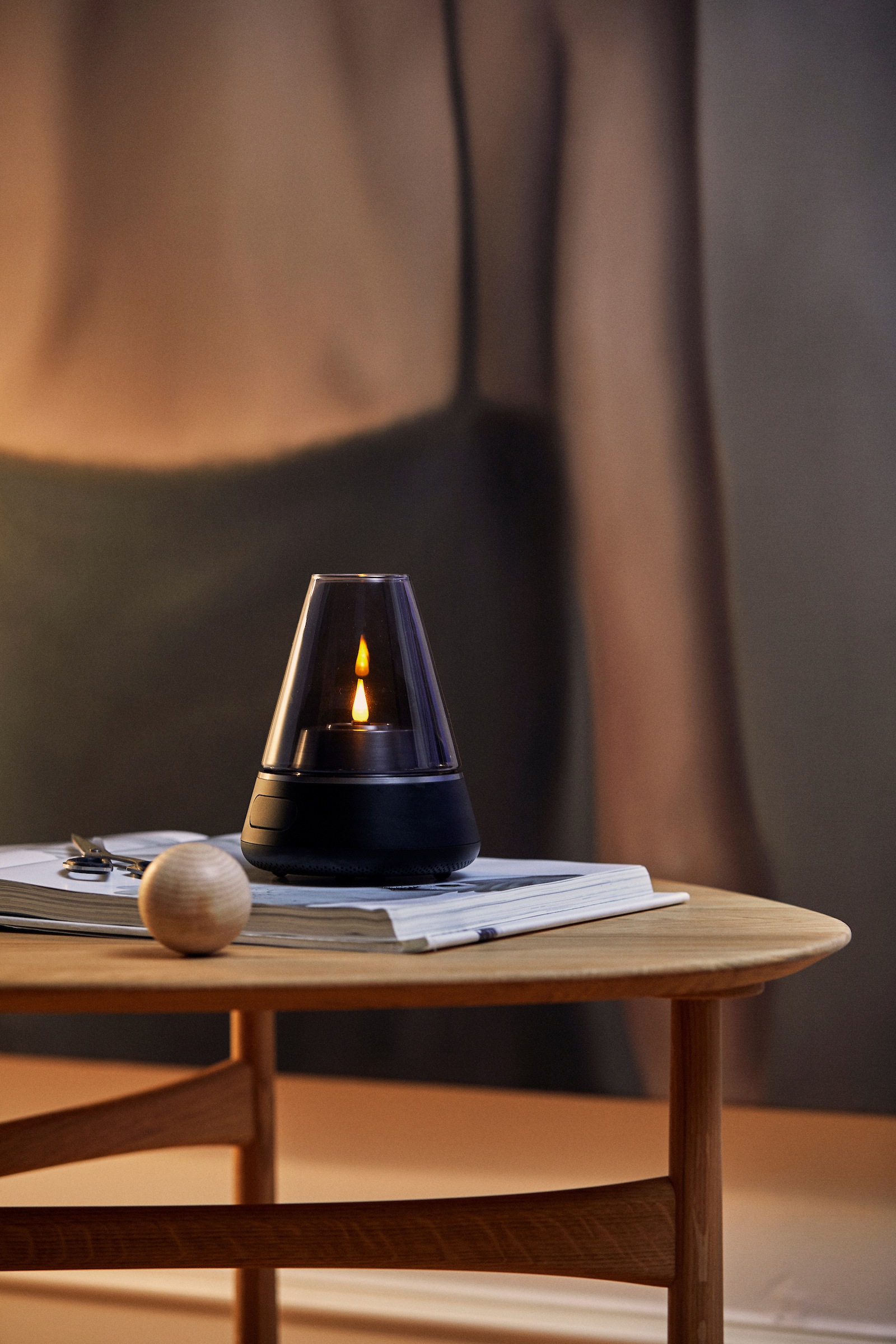 kooduu LED Dekolicht »Windlicht Nordic Light PRO«, Bluetooth 2x 25W Lautsprecher, koppelbar mit Synergy Pro