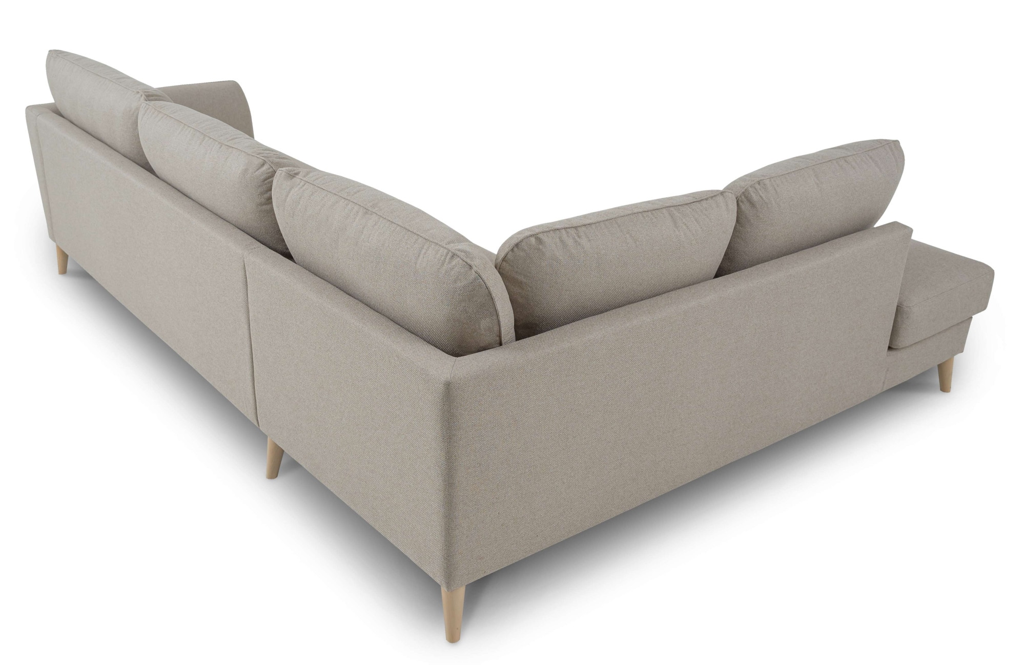 Home affaire Ecksofa »MARSEILLE 278/202 cm, L-Form, Ottom. rechts/links«, Massivholzbeine aus Eiche, in verschieden Bezügen und Farbvarianten