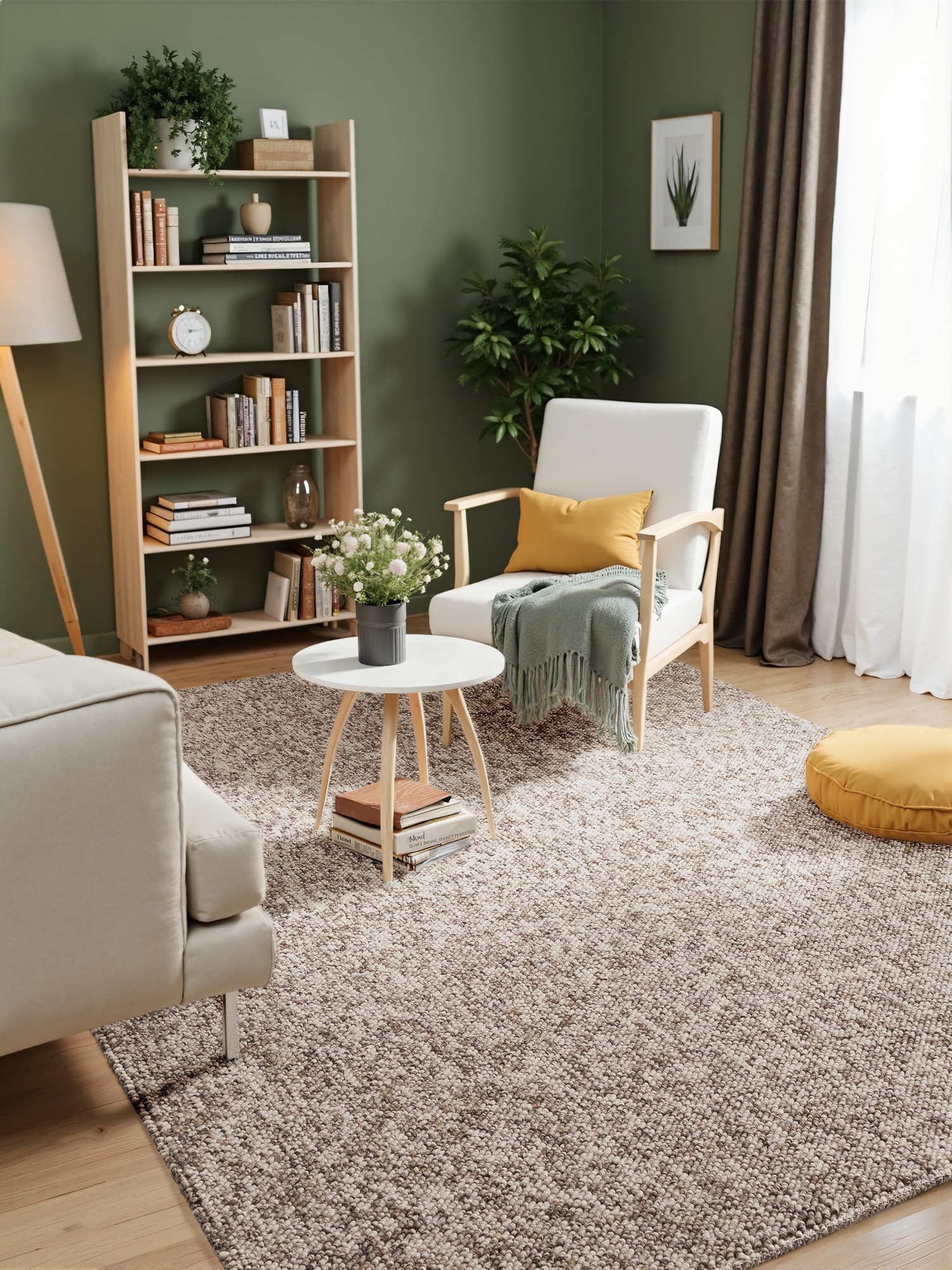 ELLE DECORATION Teppich »Rocco«, rechteckig, 10 mm Höhe, Läufer, waschbar, Wohnzimmer, Esszimmer, Woll-Optik