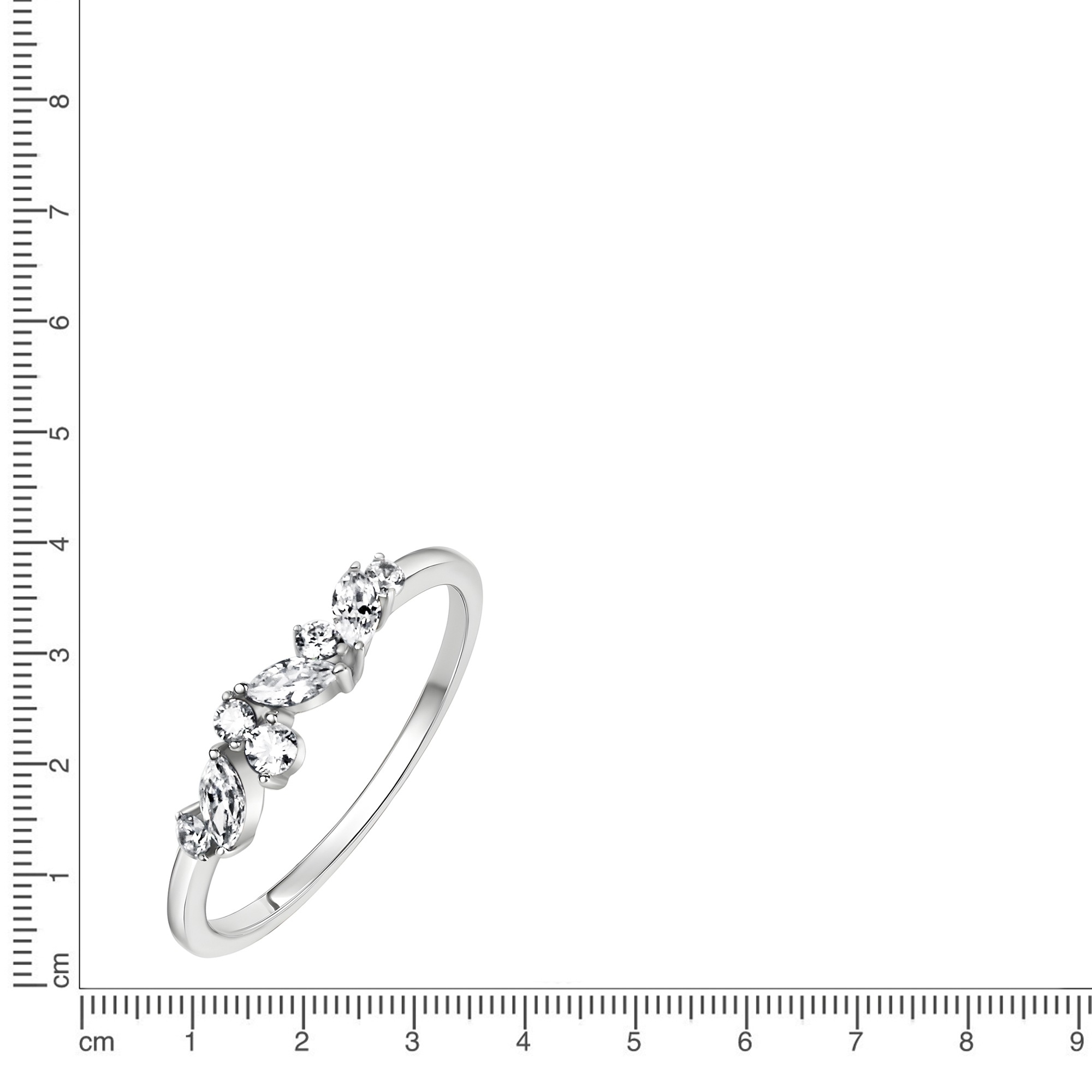 Vivance Fingerring »375 Weißgold Zirkonia weiß«