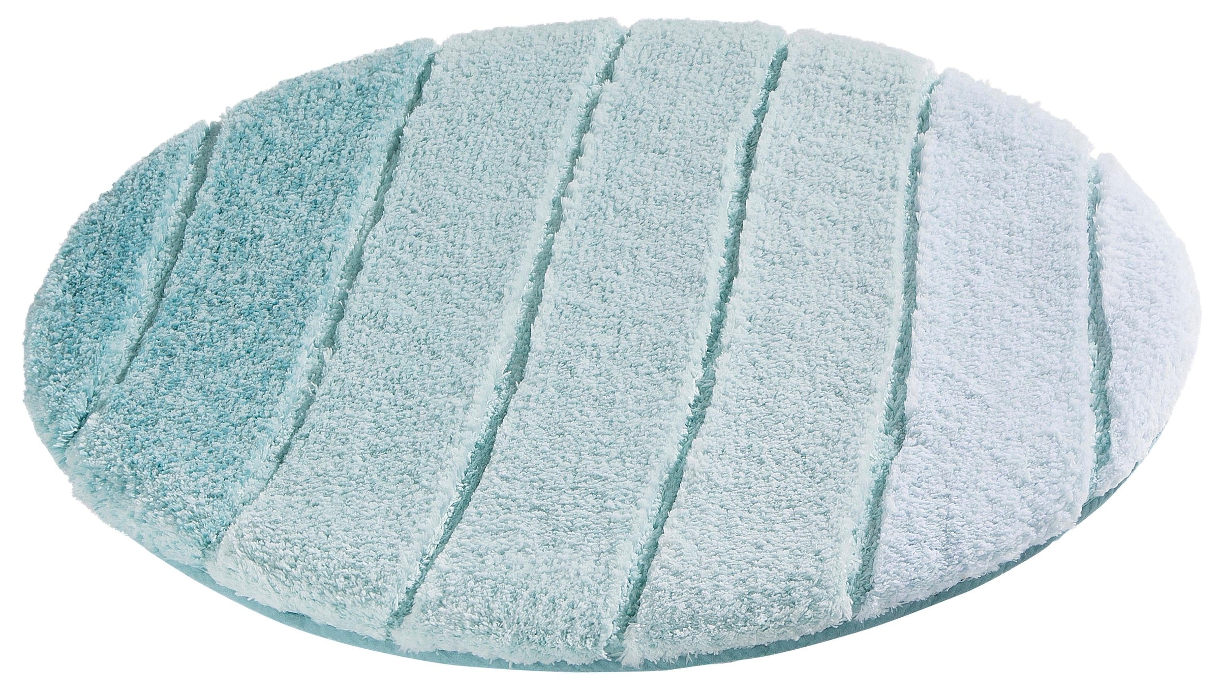 Kleine Wolke Badematte »Donna«, rutschhemmend beschichtet, fußbodenheizungsgeeignet-schnell trocknend, Wellen Design, Pastell, 3-tlg. Set, rechteckig & rund erhältlich