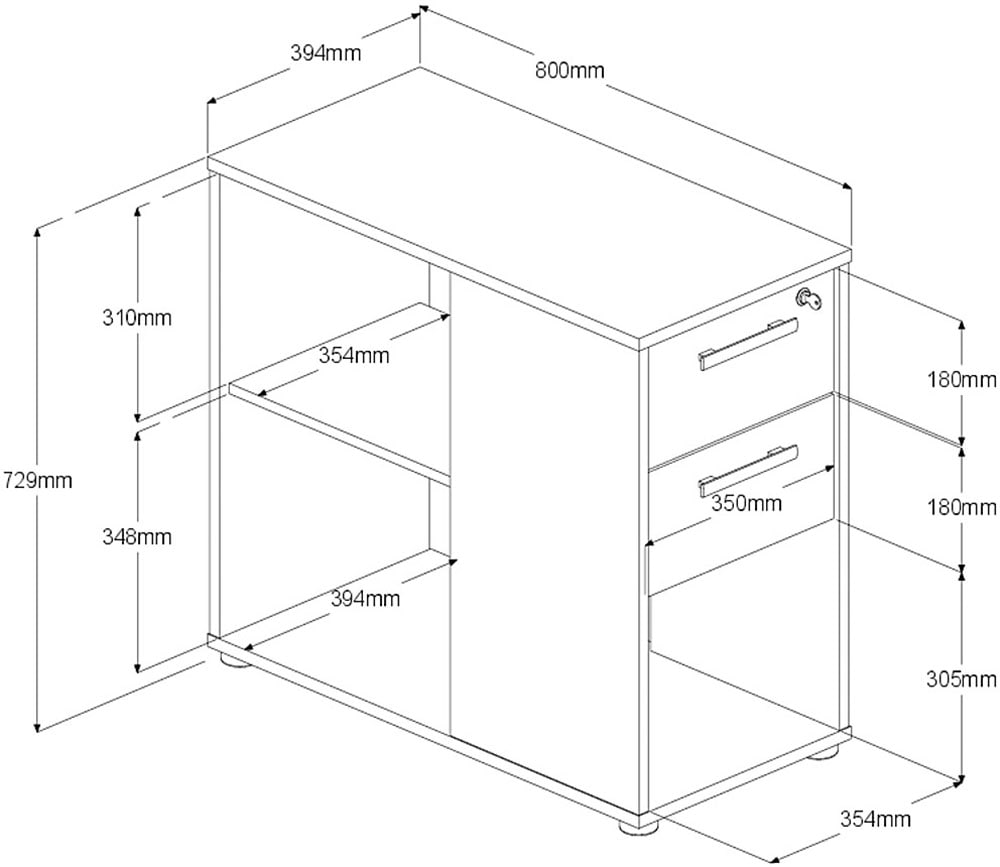 Parisot Büromöbel-Set »Start Up« Set, 1-tlg., 2 tlg. Gesamtarbeitsfläche 189 x 80cm