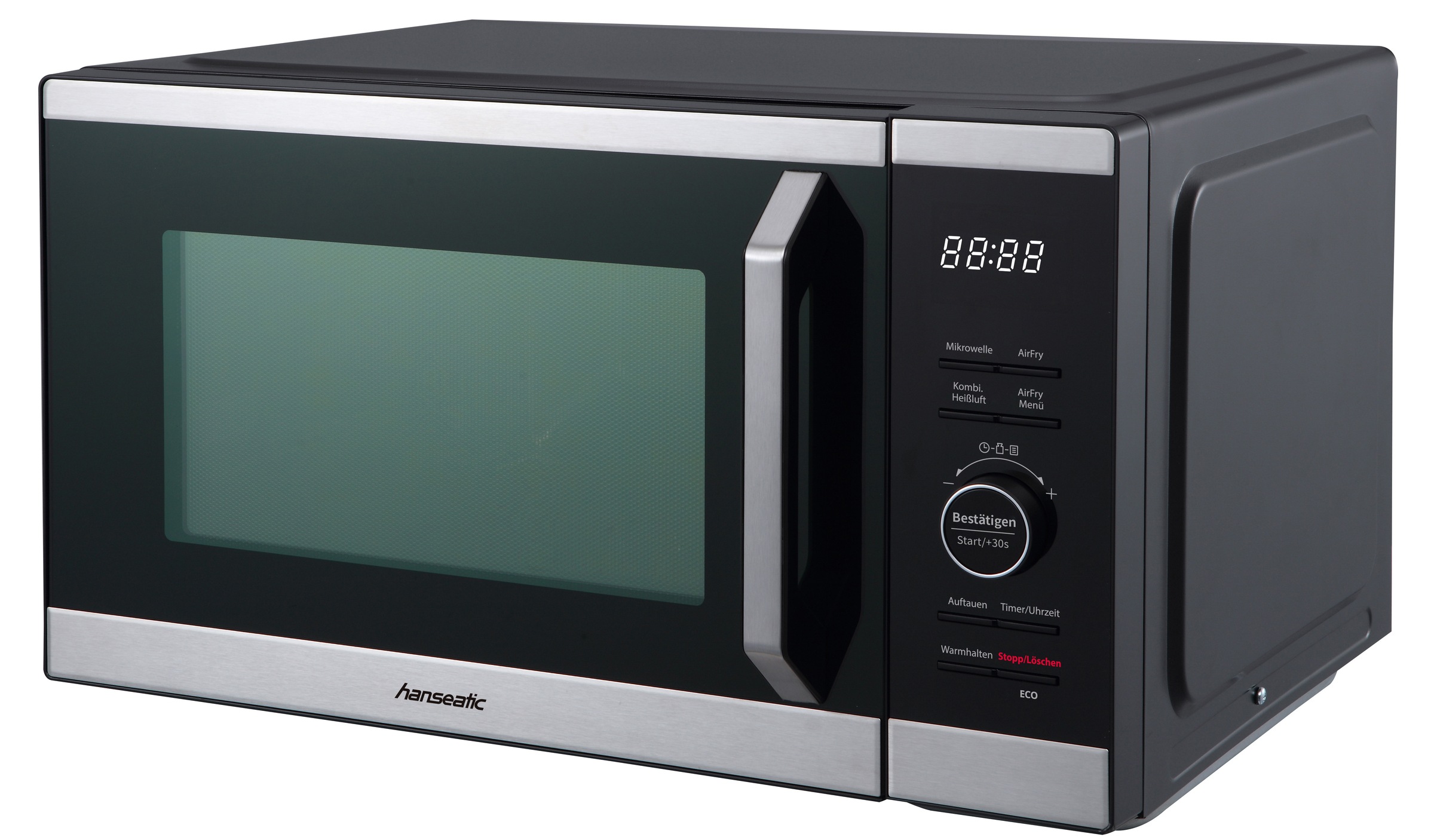 Hanseatic Mikrowelle »HM26SB3M«, Mikrowelle-Heißluft-Umluft, 1400 W, 3 in 1: Mikrowelle, Umluft und Heißluft, inkl. Grillkorb + Grillplatte