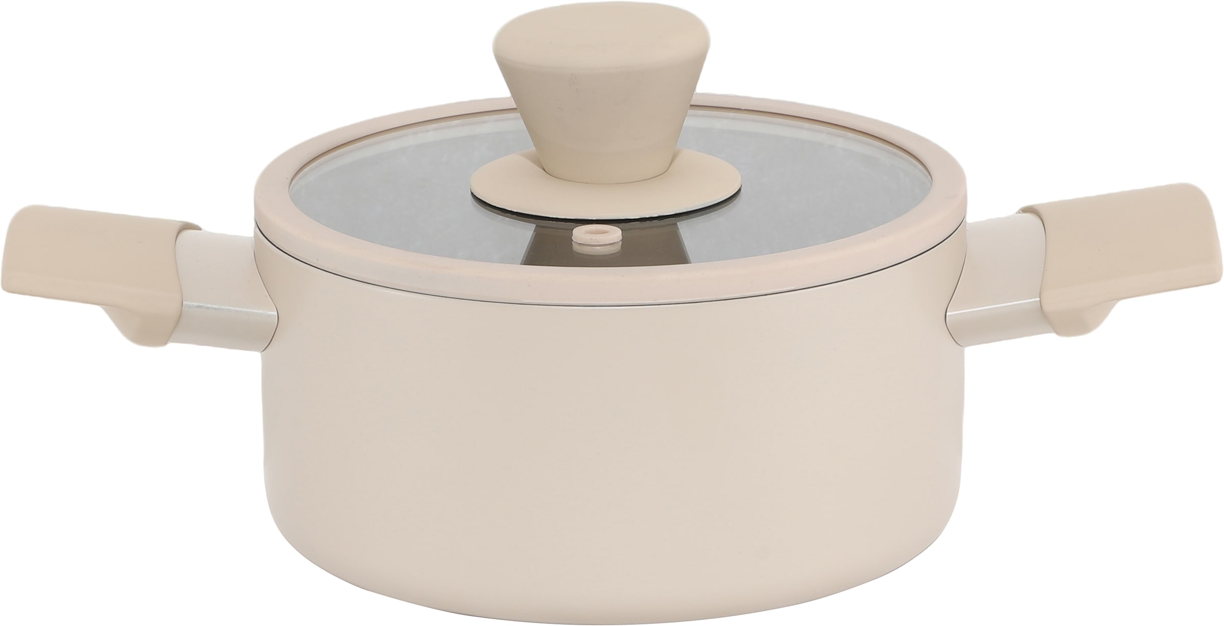 Hanseatic Topf-Set »ALU SCANDI, mit Antihaftbeschichtung« Set, Stielkasserolle 16 cm, Kochtopf 16/20/24 cm, Bratpfanne 24/28 cm, 9 tlg. Aluminium