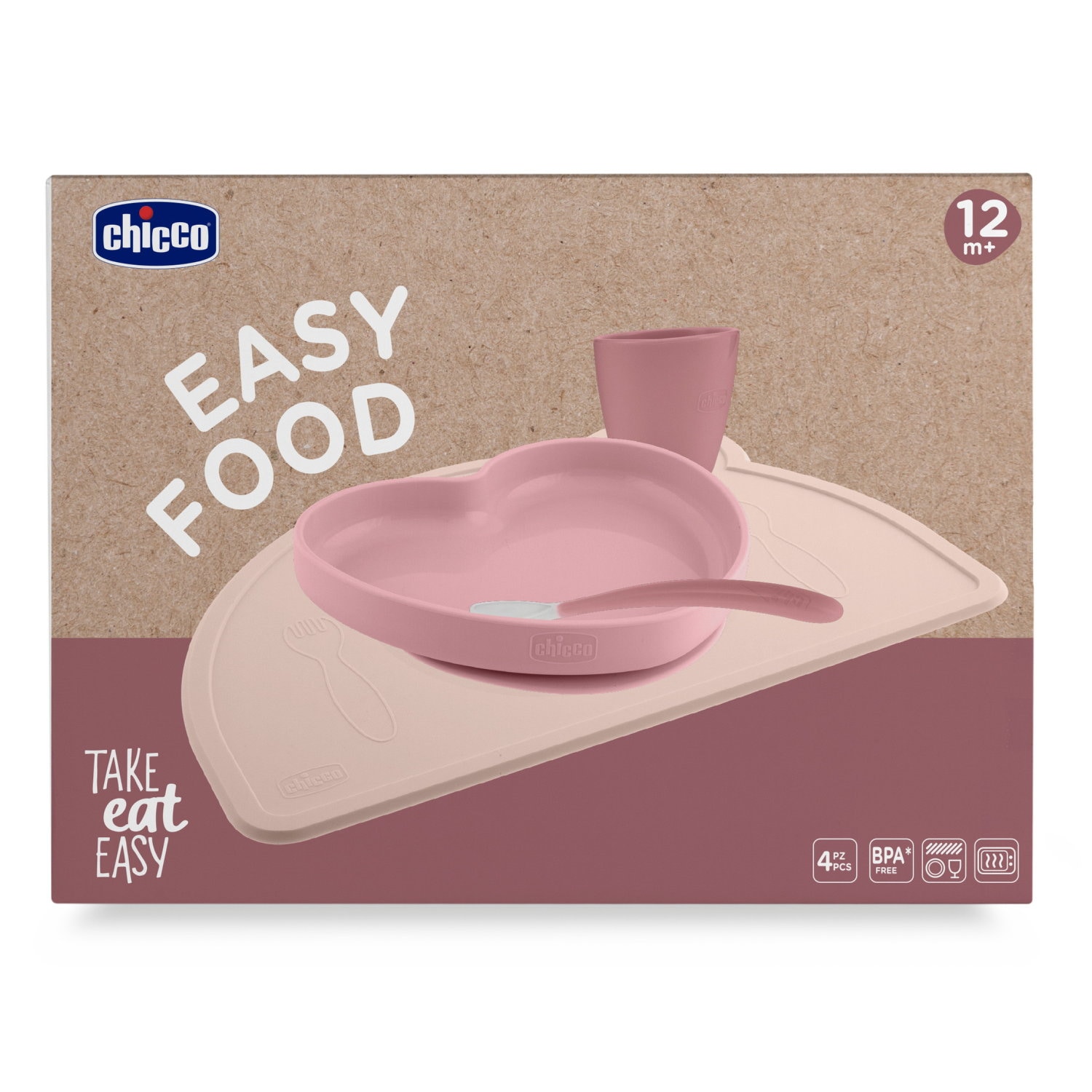 Chicco Kindergeschirr-Set »Silikon Mahlzeiten-Set, 4-tlg.«