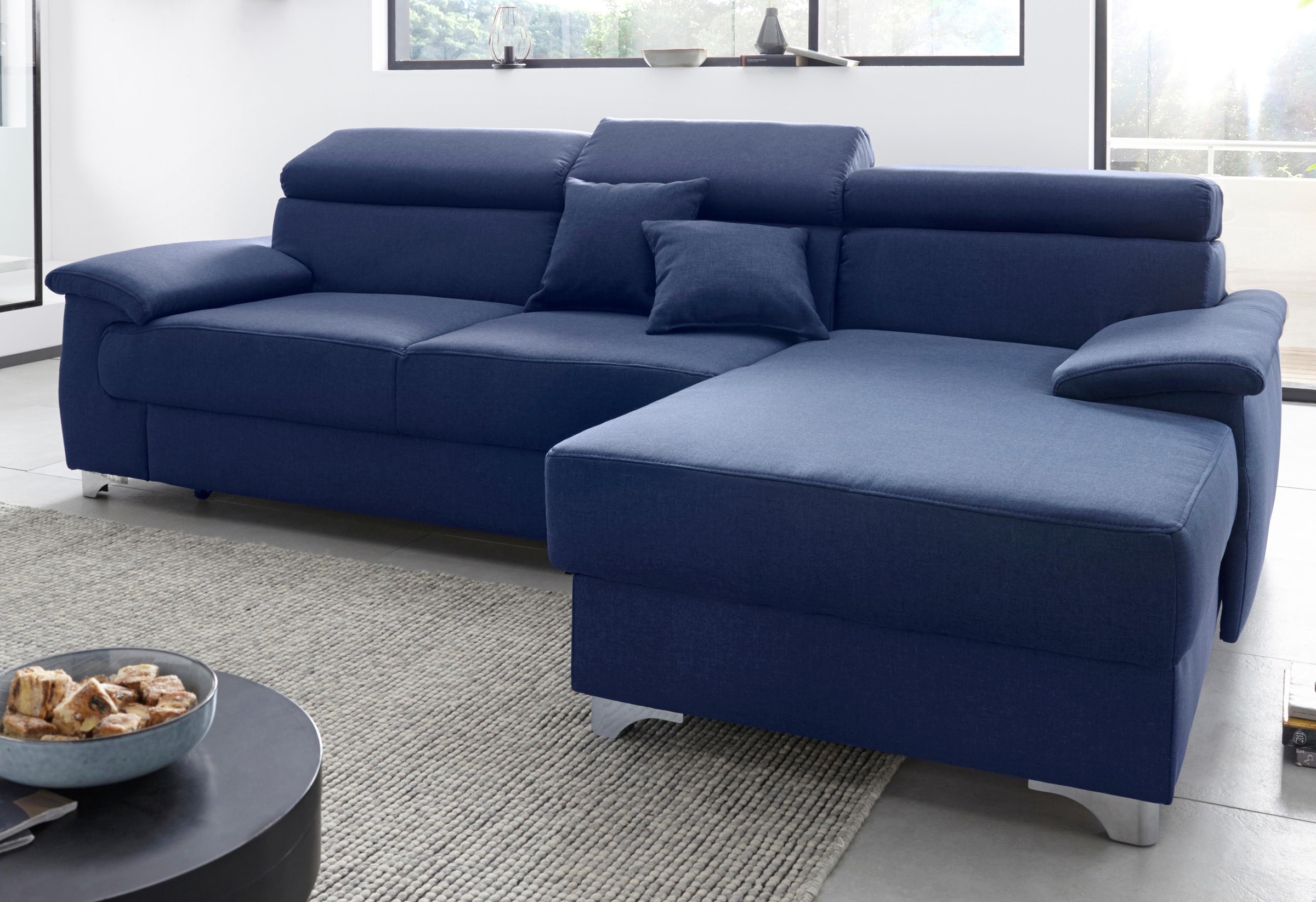 DOMO collection Ecksofa »Mira, inklusive Kopfteilverstellung für mehr Wohlf günstig online kaufen