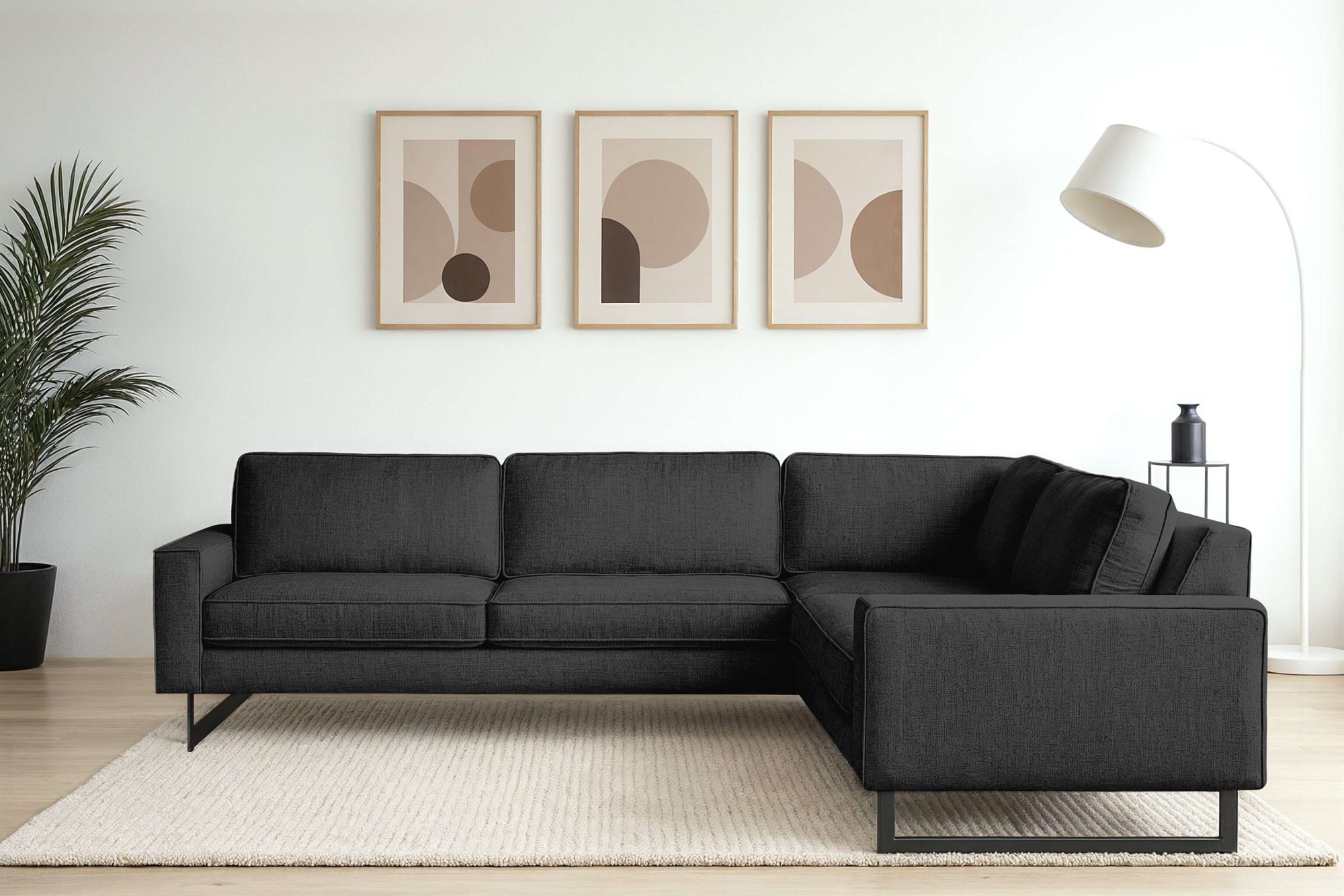 PLACES OF STYLE Ecksofa »Pinto, XXL, 250/290 cm, langer Schenkel, Ottomane« günstig online kaufen