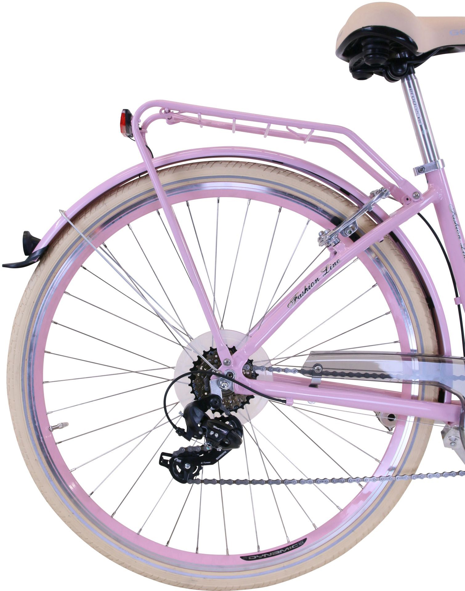 2. Bild von FASHION LINE Cityrad, 6 Gang, Shimano, TOURNEY TY 300 Schaltwerk, Kettenschaltung, für Damen, Kettenschaltung