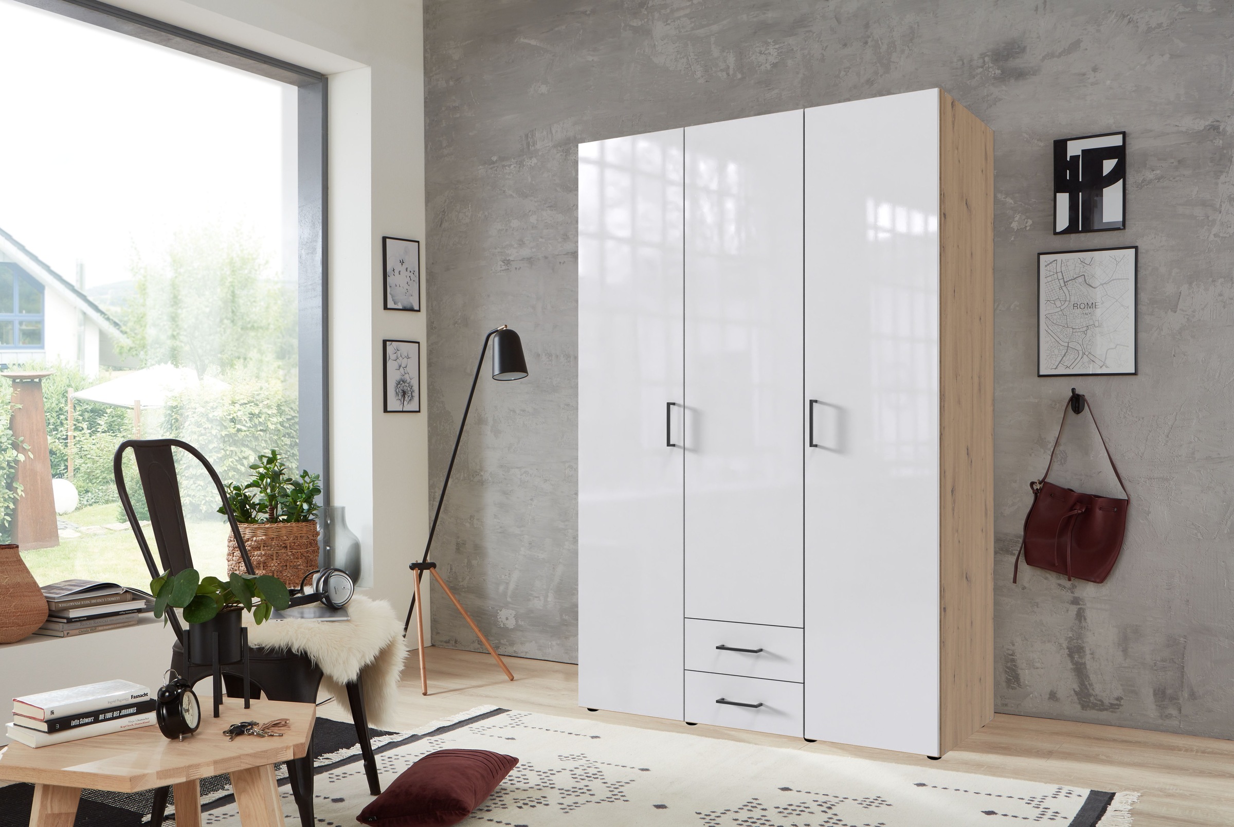 Wimex Drehtürenschrank »Mugano«, (mit langen oder kurzen Griffen aus Metall günstig online kaufen