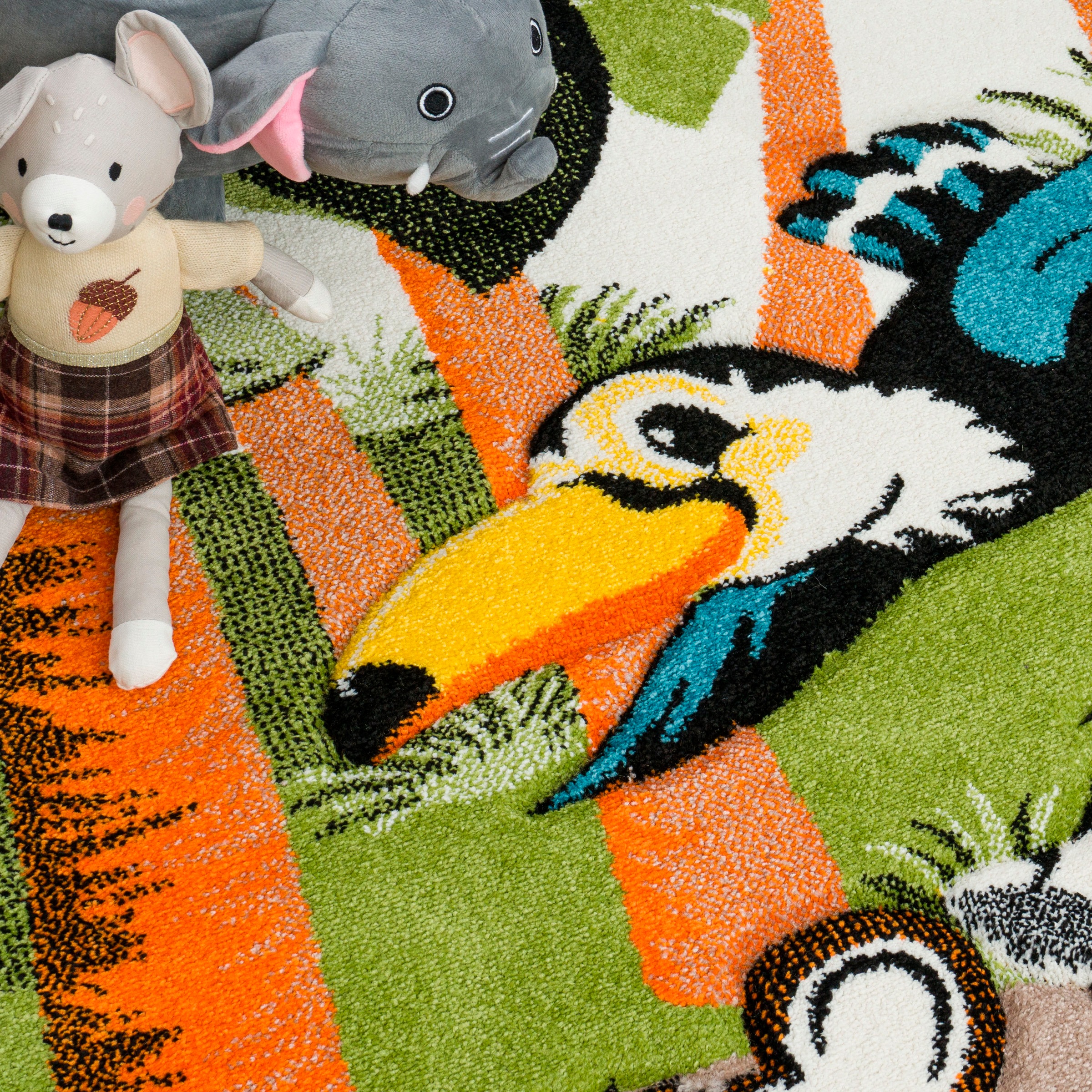 Paco Home Kinderteppich »Diamond 651«, rechteckig, 16 mm Höhe, Spielteppich, 3D-Design, niedliches buntes Tier Motiv, Kinderzimmer