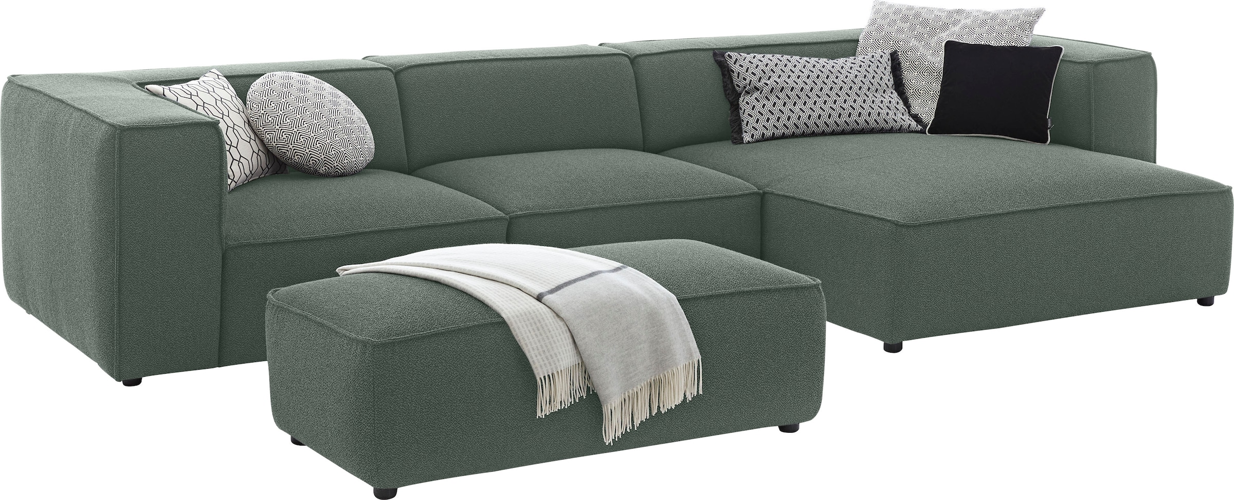 W.SCHILLIG Hocker »around-the-block«, mit eleganter Biese