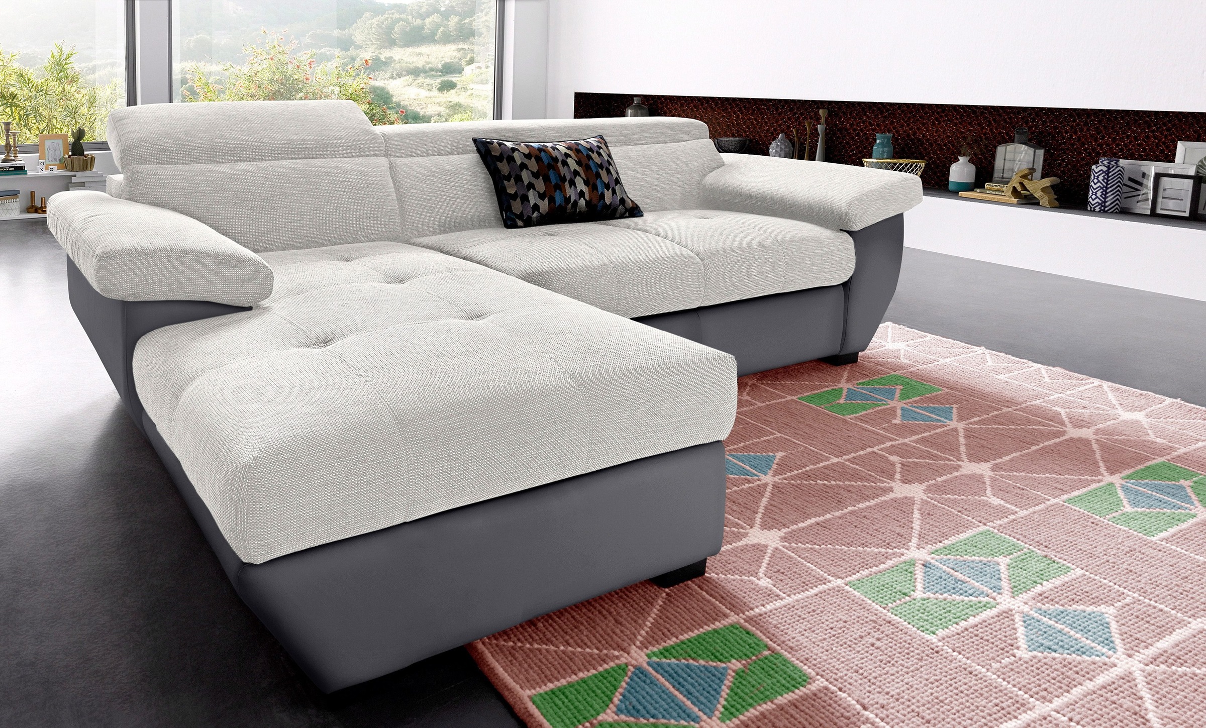 COTTA Ecksofa "Speedway L-Form" mit Kopfteilverstellung, wahlweise mit Bett günstig online kaufen