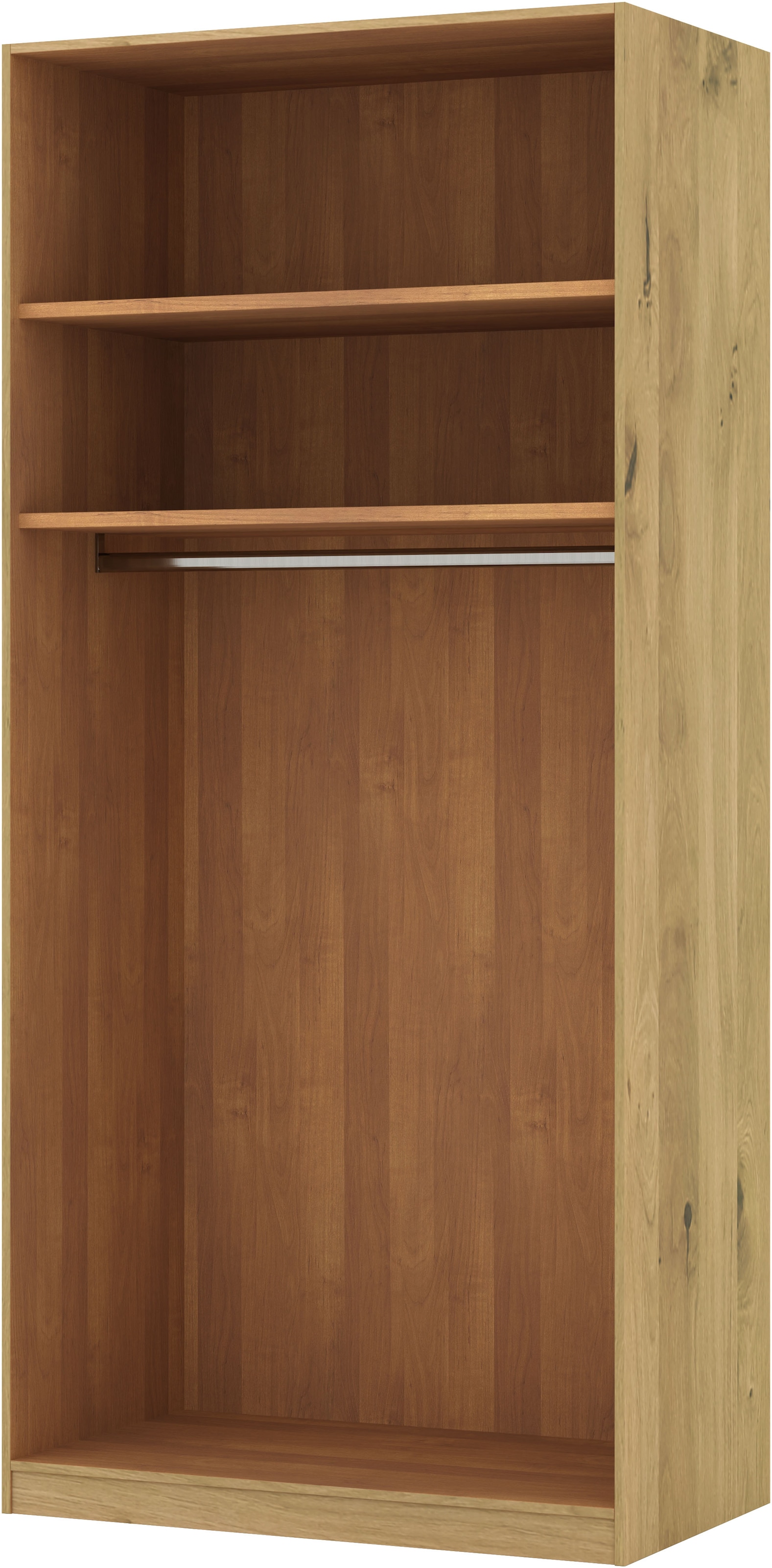 Musterring Drehtürenschrank »Savona, Kleiderschrank, Schrank, Garderobe, teilmassiv Eiche«, (mit Türdämpfern, mit Spiegel oder Glas, extra Böden, MADE IN GERMANY), Türen in Bianco-Eiche massiv, Spiegel-/Glastüren, verschiedene Größen