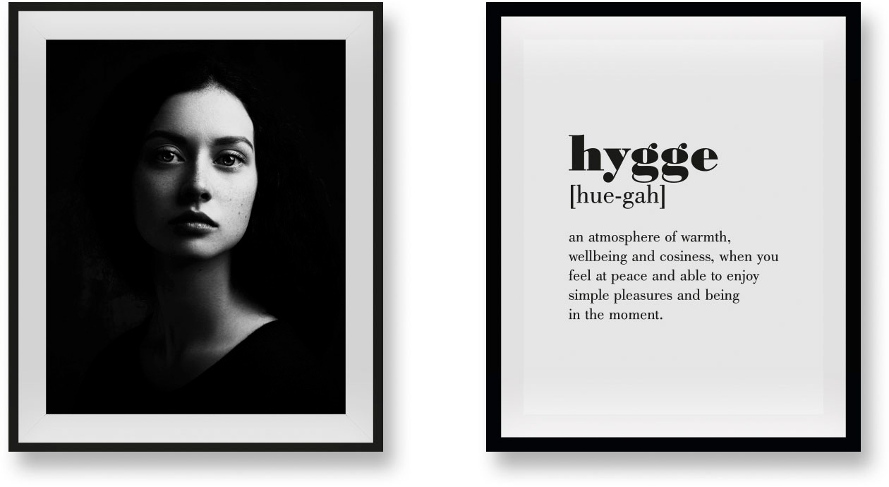 queence Bild »Hygge«, Abstrakt-Schwarz-Weiß-Fashion-Mode-Magazincover-Frau- günstig online kaufen