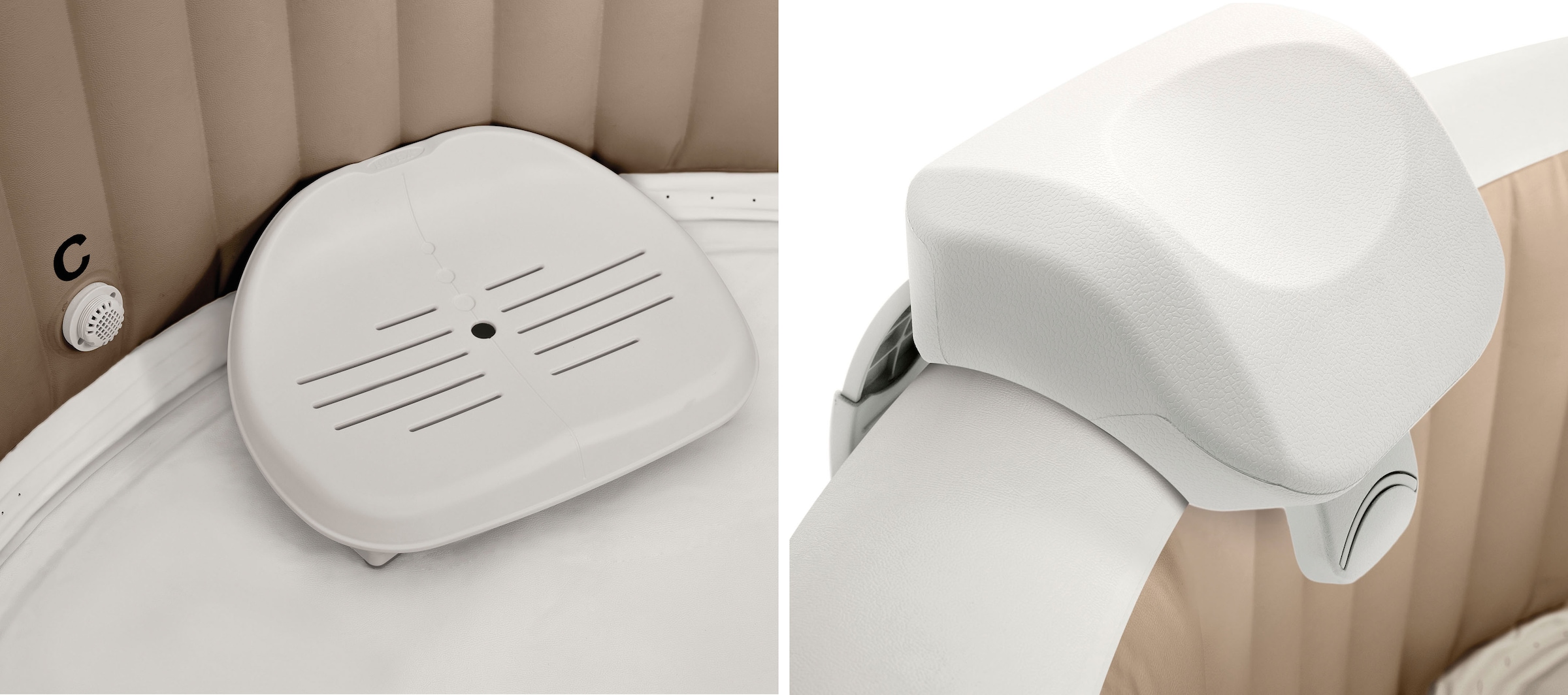 Intex Whirlpoolsitz »PureSPA Whirlpool Wellness Set, 1 Sitz & 2 Premium Kopfstützen«, 3.tlg. Set: 1 Sitz und 2 Premium Kopfstützen