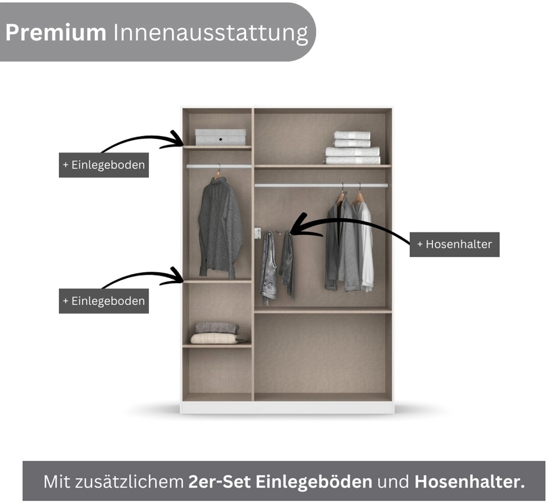rauch Jugendzimmer-Set »Komplettzimmer Schlafzimmer-Set (5-St.) Jugendzimmer-Set JOEL« Set, 5 Stk. tlg. Bett 2 Breiten,Nachttisch,Tisch,Rollcontainer,Schrank MADE IN GERMANY