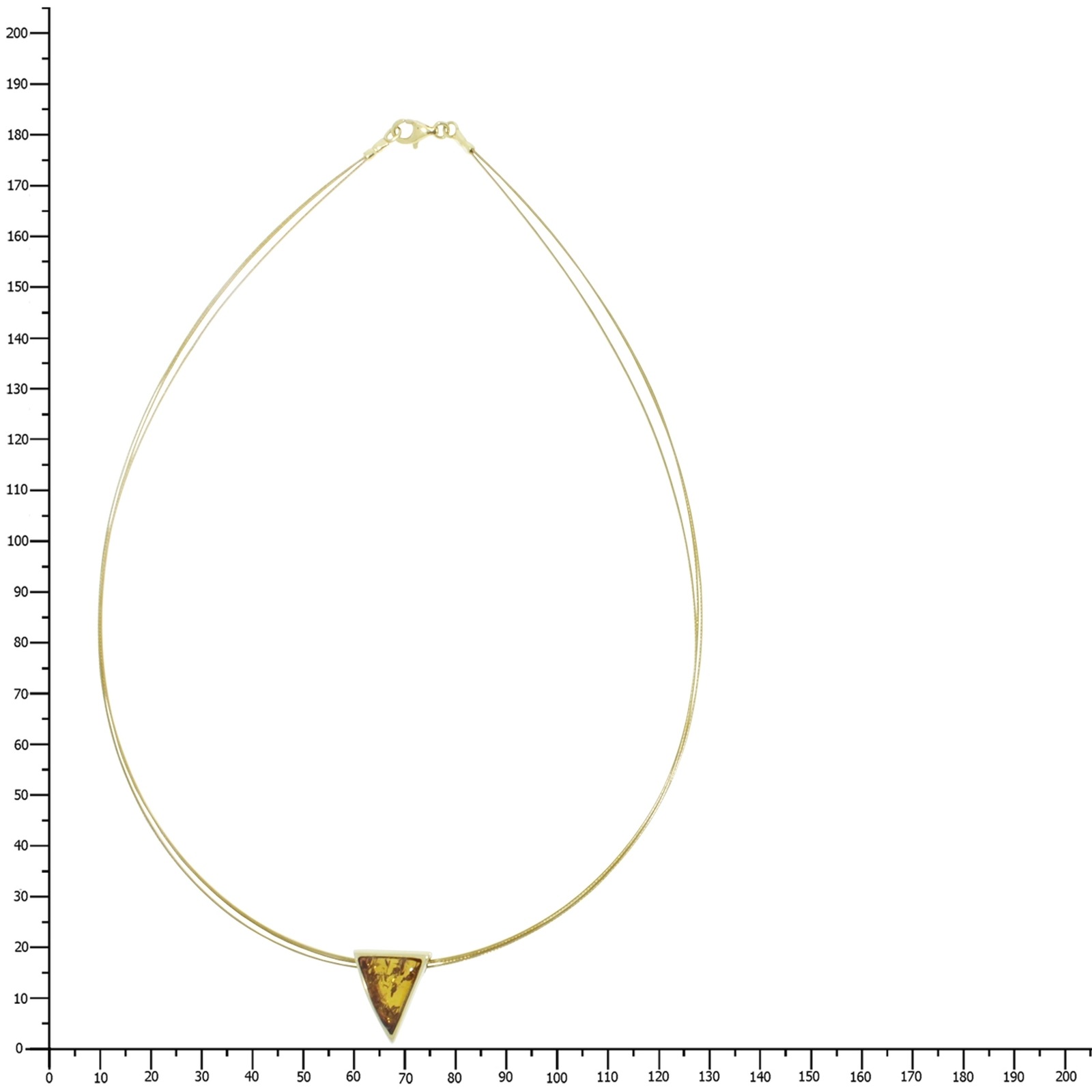 OSTSEE-SCHMUCK Kette mit Anhänger »Ostsee-Schmuck Halsreif mit Anhänger Gleiter-Classic 17x14 mm«, (2 tlg.)