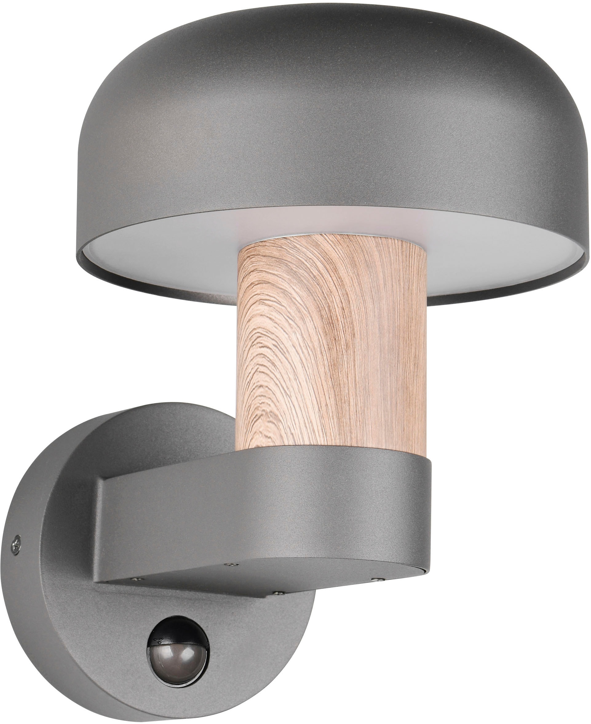 TRIO Leuchten Außen-Wandleuchte »FRASER, Fassadenbeleuchtung Laterne Pilzform, exkl 1x E27 max 10W IP54«, 1 flammig, Leuchtmittel E27 | Leuchtmittel wechselbar, Hauswand Leuchte aus Druckguss Aluminium mit Bewegungsmelder