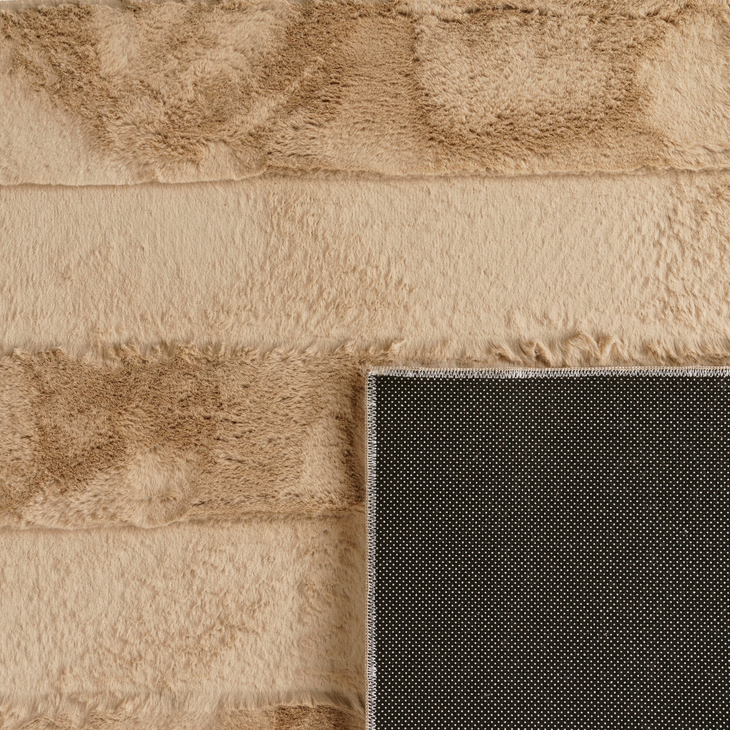 Paco Home Hochflor-Teppich »Arnheim 744«, rechteckig, 24 mm Höhe, Uni Farben, gestreift, besonders weich, Hoch-Tief Effekt