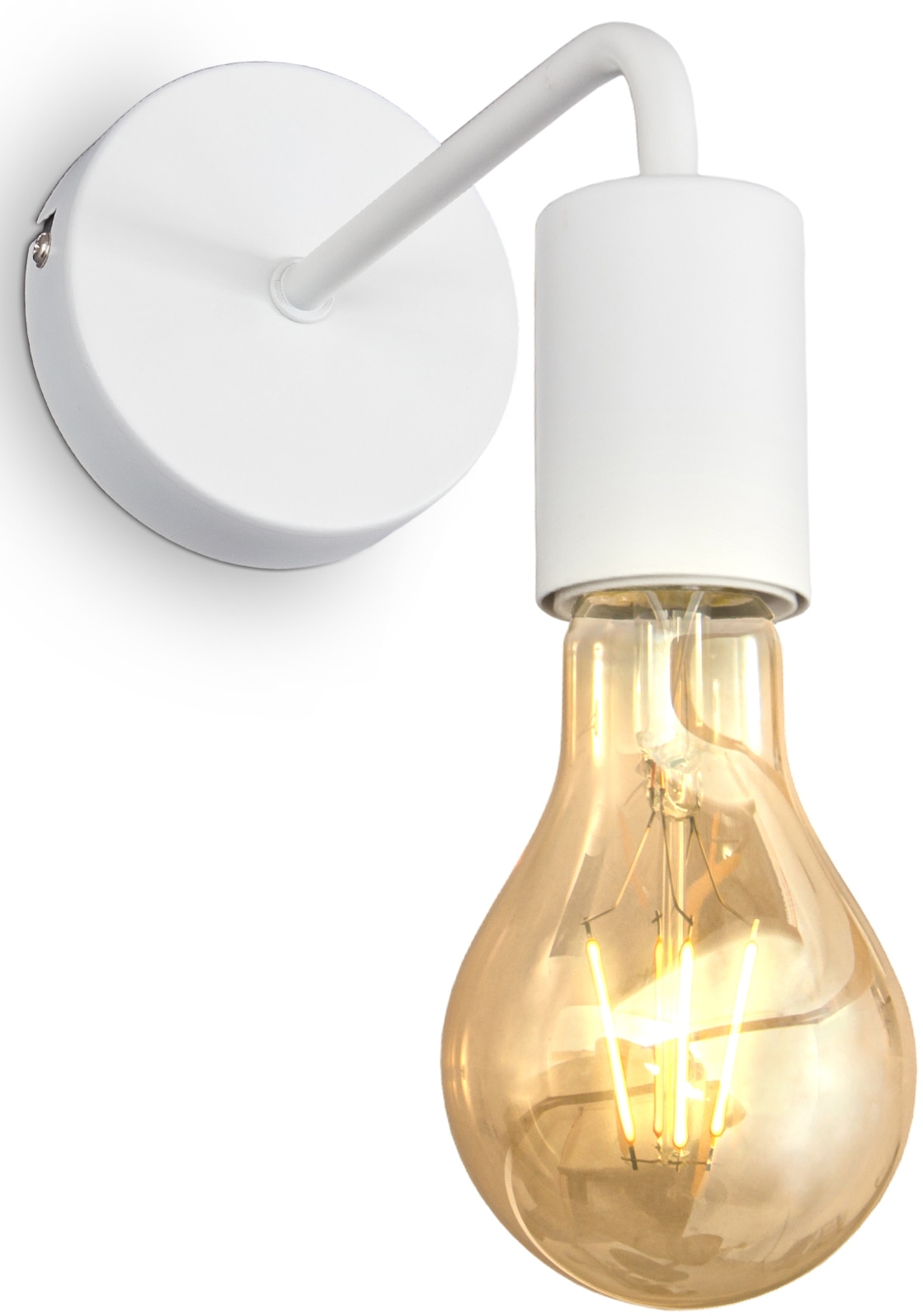 B.K.Licht Wandleuchte »BK_WL1377 Industrial Wandlampe Innnen, Stahl, Rund, Retro, E27-Fassung«, 1 flammig, Leuchtmittel E27 | ohne Leuchtmittel, 1-Flammig, ohne Leuchtmittel (max. 10W), Vintage