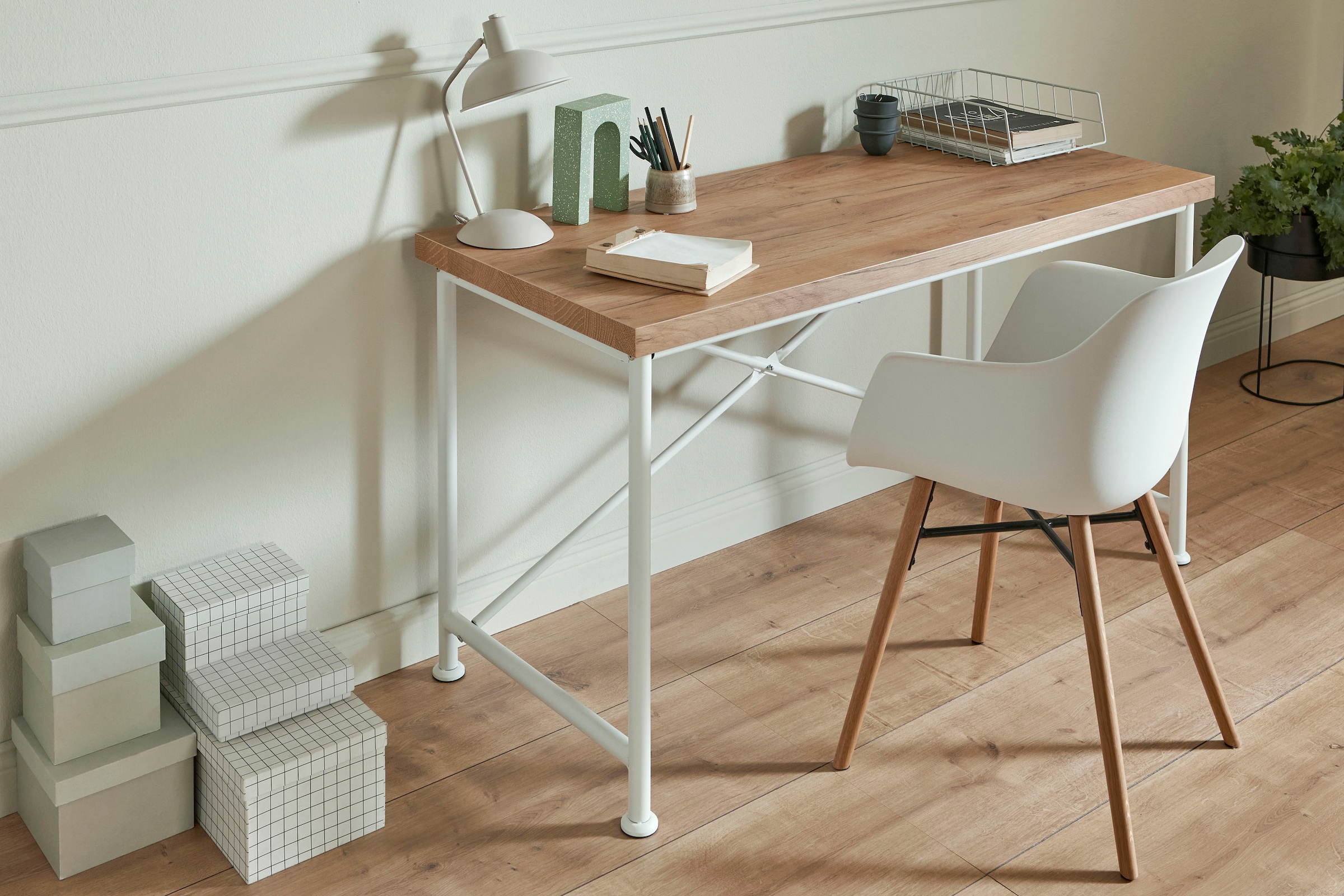 Jahnke Schreibtisch »CRAFT«, Breite 140 cm, Schreibtisch im Industrie-Design