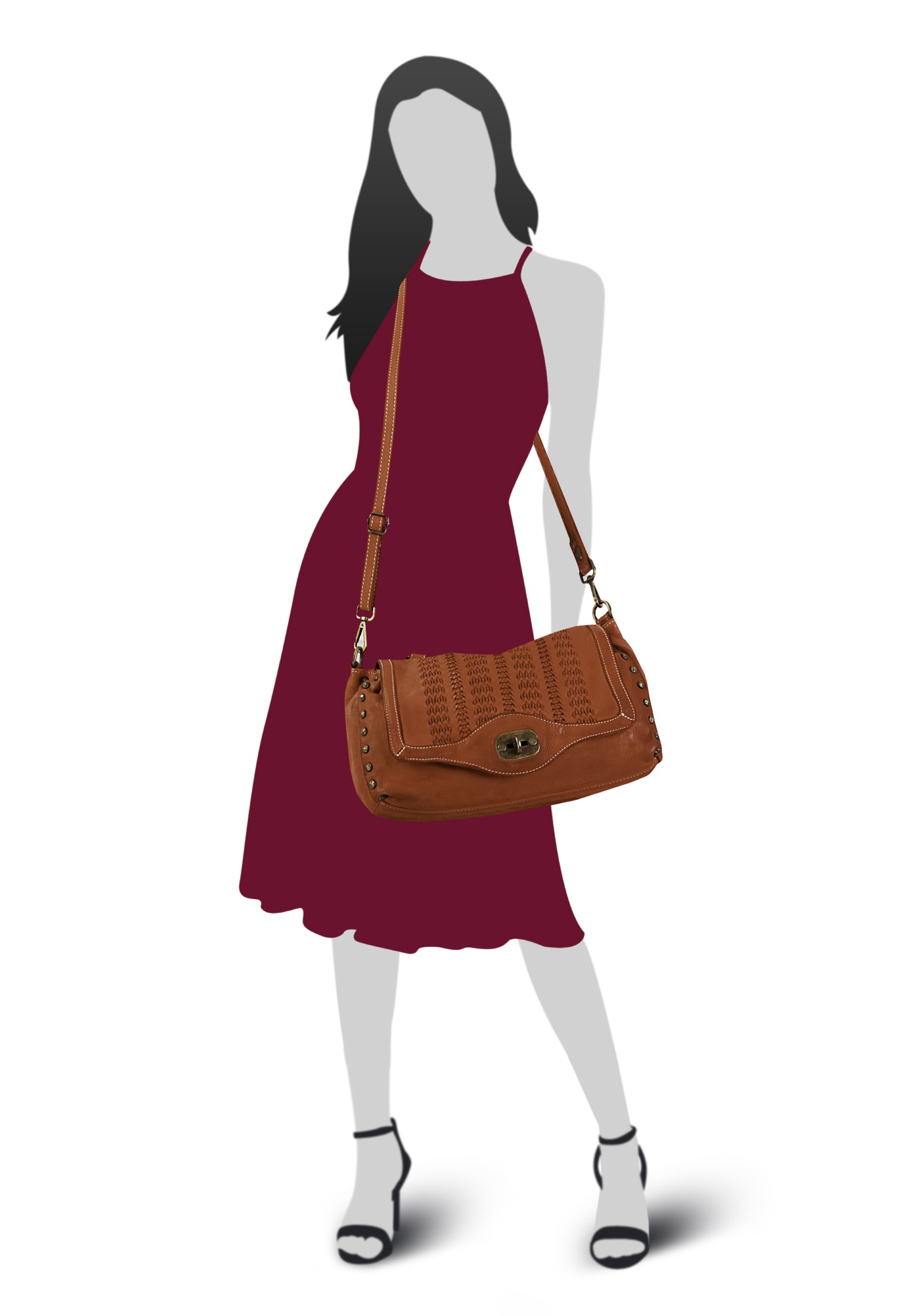 Samantha Look Henkeltasche, echt Leder, Made in Italy