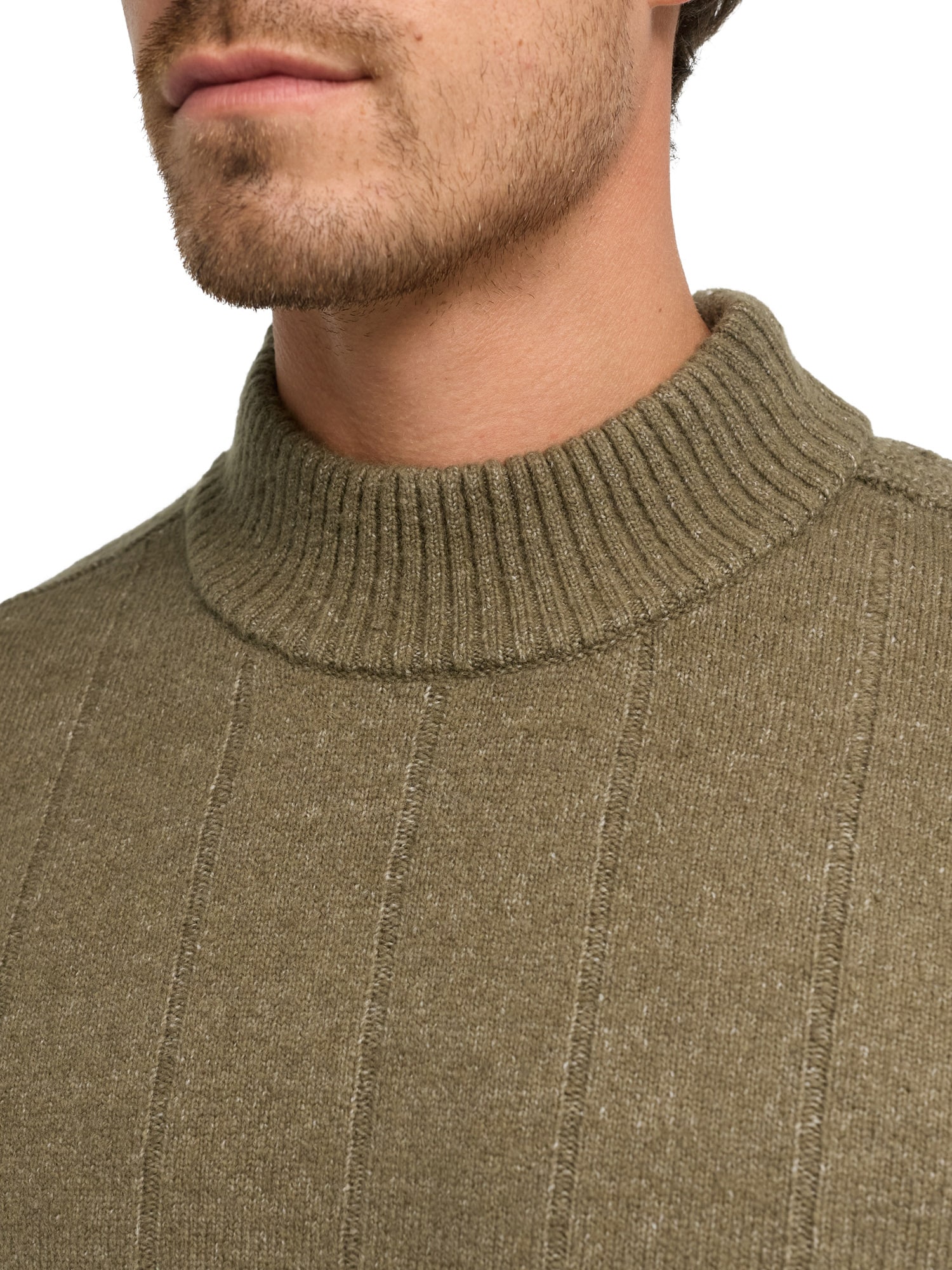 Indicode Rollkragenpullover »INCrowport« Materialmix, regular fit