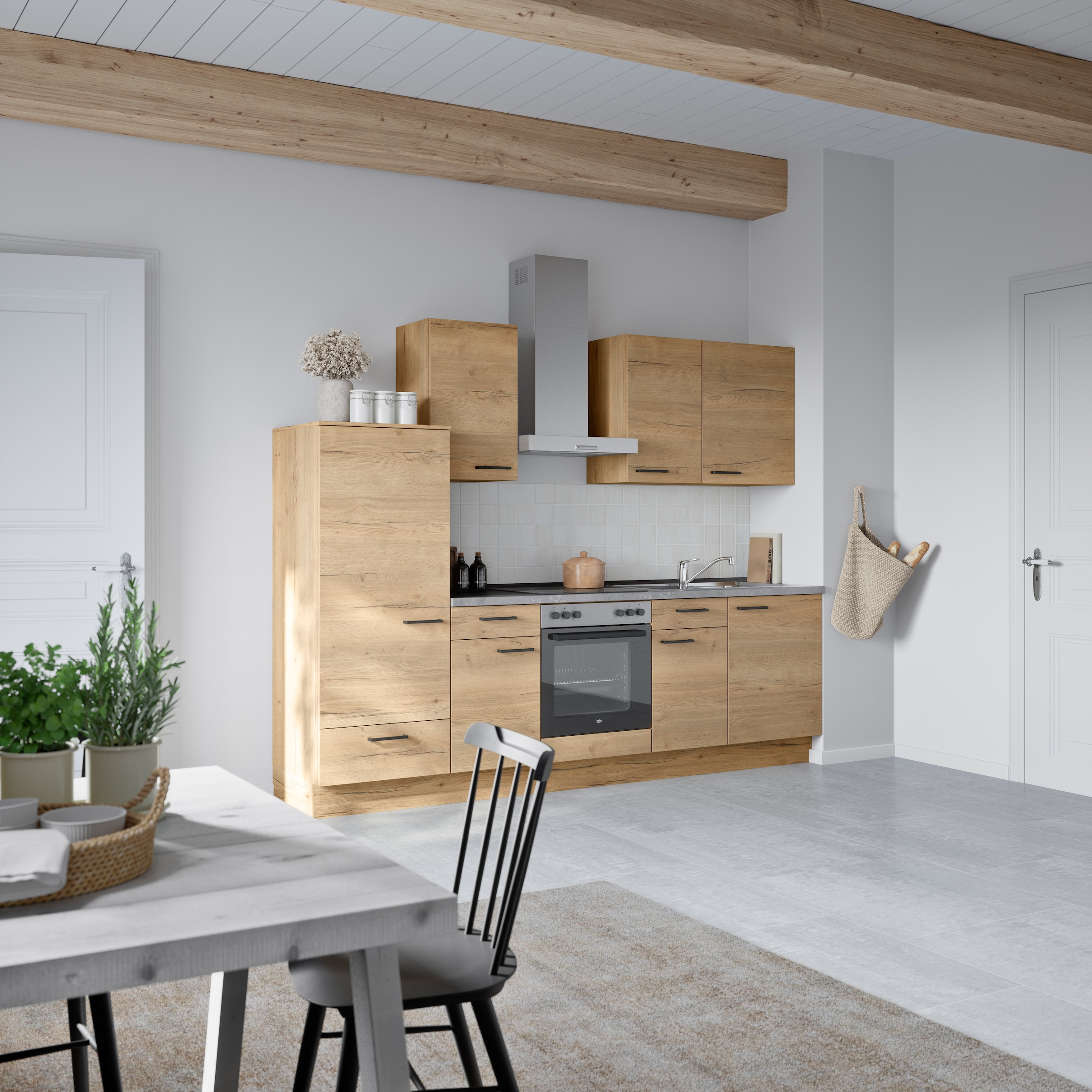 nobilia® Küchenzeile »"Structura I"«, vormontiert, Ausrichtung wählbar, Breite 270 cm, wahlw. mit E-Geräten