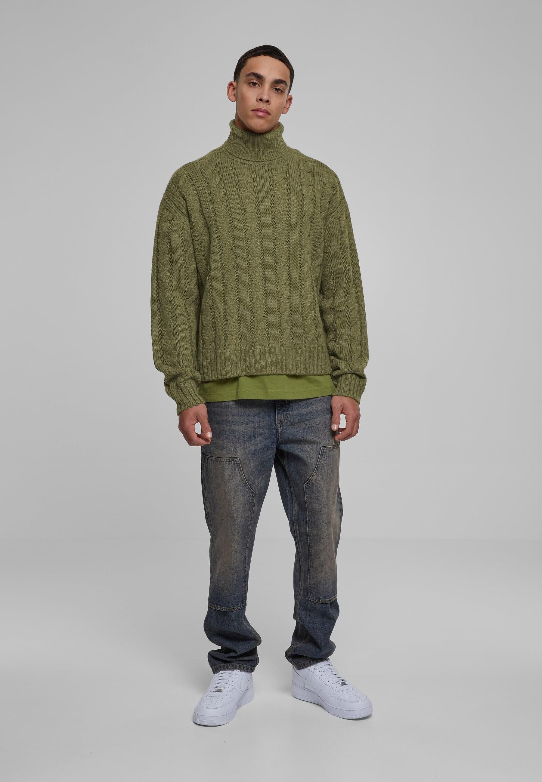 URBAN CLASSICS Rundhalspullover »Urban Classics Herren Boxy Roll Neck Sweater« 1 Stk. tlg.