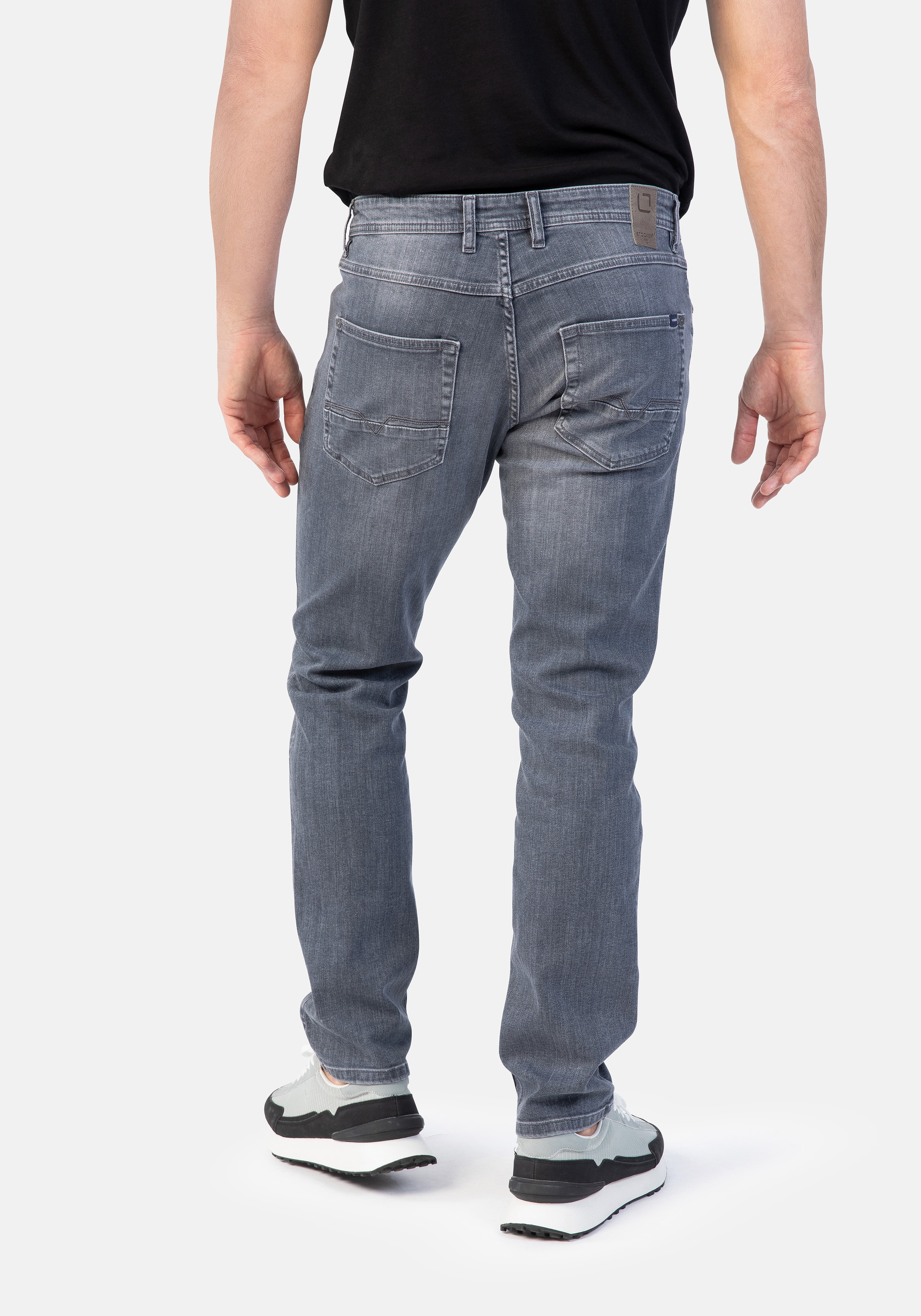 Stooker Men 5-Pocket-Jeans »Slim Straight Fit Glendale Season Autum Winter«, Slim Straight Fit Casual Clean Wash Denim Jeans für Herren