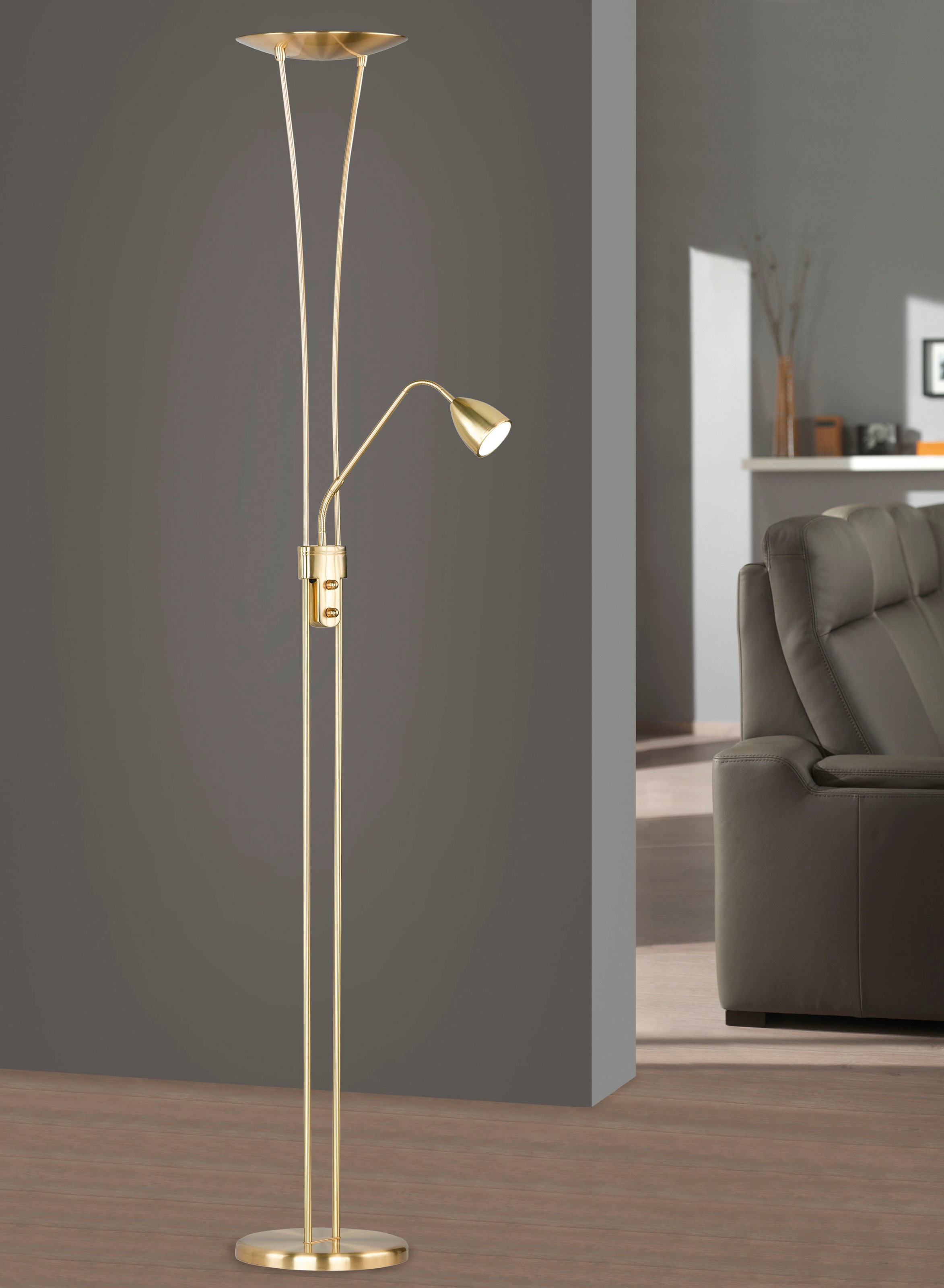 TRIO Leuchten LED Deckenfluter, 2 flammig, Leuchtmittel LED-Modul   LED fes günstig online kaufen