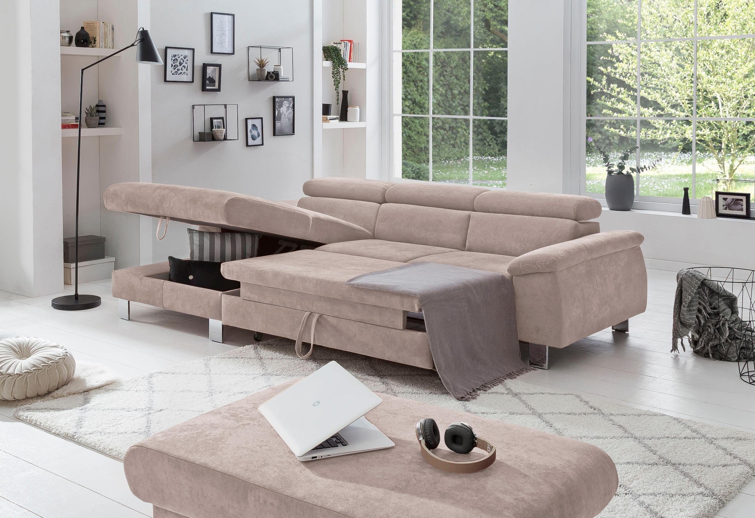 COTTA Polstergarnitur »Komaris L-Form«, (Set), Set bestehend aus: Ecksofa m günstig online kaufen