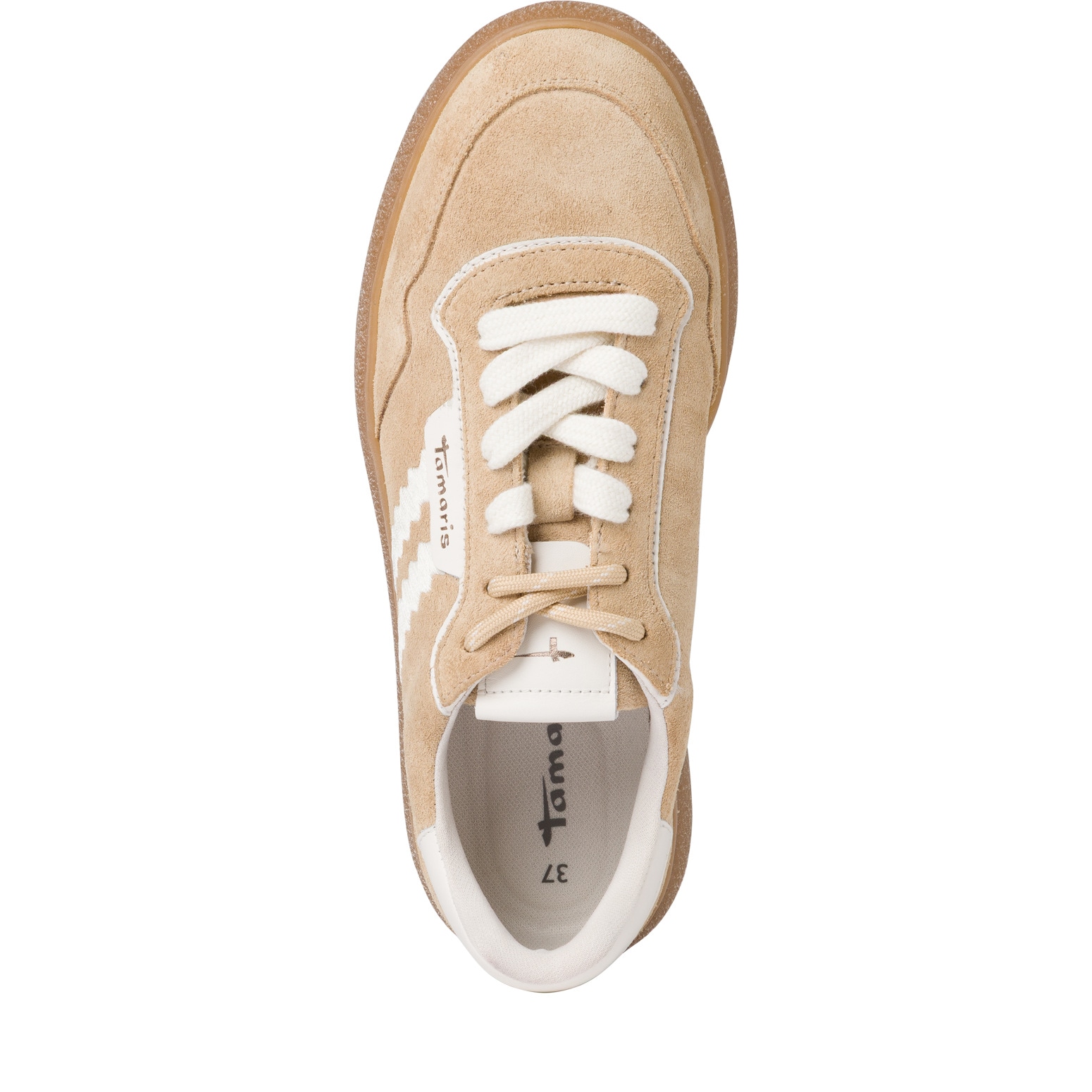 Tamaris Plateausneaker  , Freizeitschuh, Halbschuh, Schnürschuh mit Kontrastbesatz