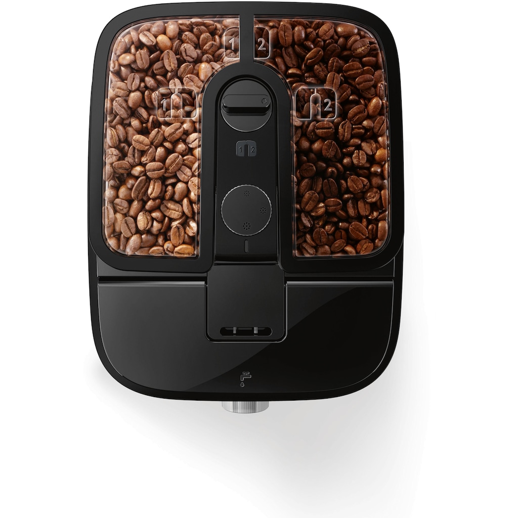 Philips Kaffeemaschine mit Mahlwerk »Grind & Brew HD7769/00«, doppeltes Bohnenfach, edelstahl/schwarz