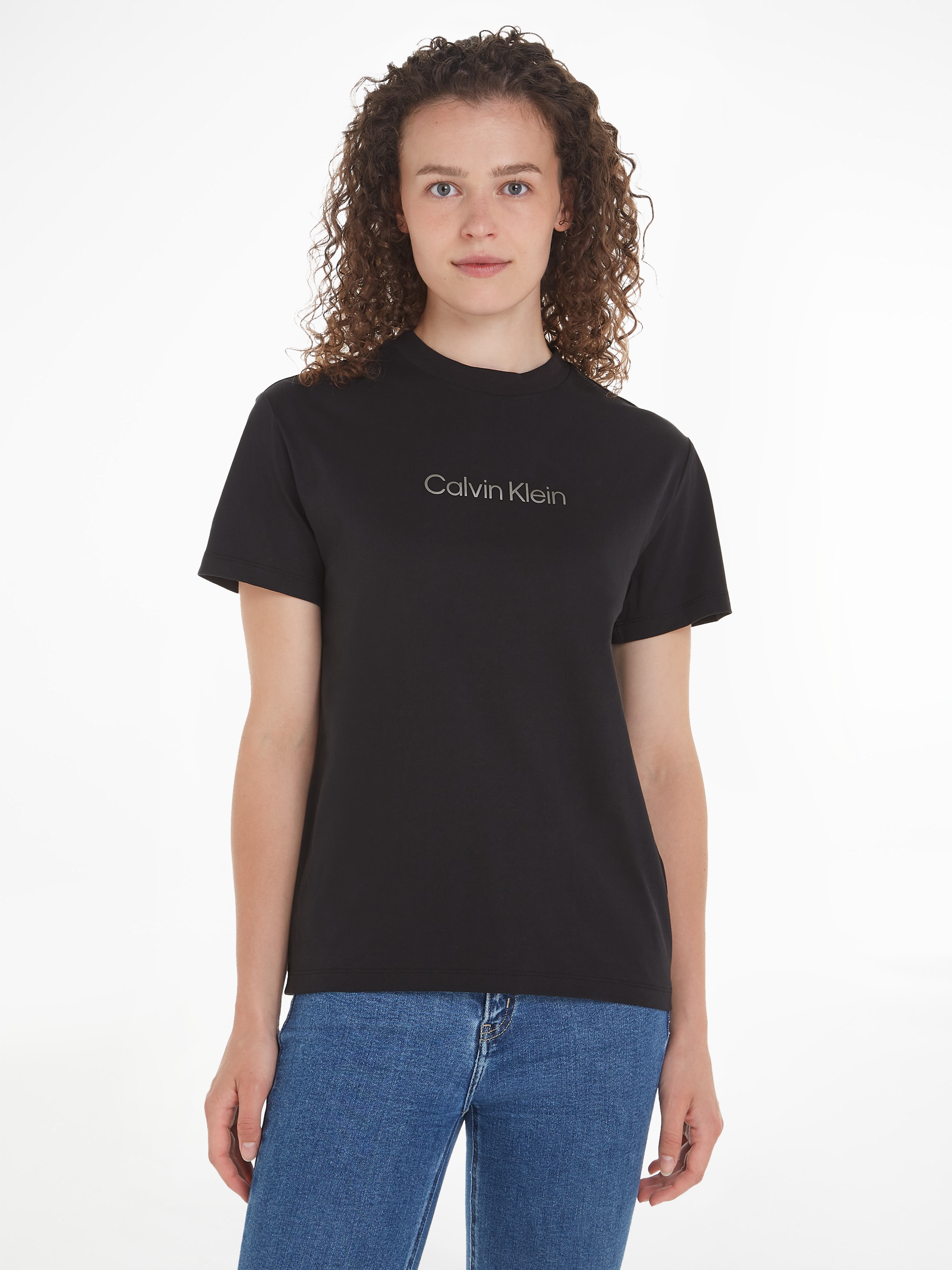 T-Shirt Print T-SHIRT«, der Calvin Klein Brust Calvin »HERO METALLIC auf LOGO mit kaufen Klein