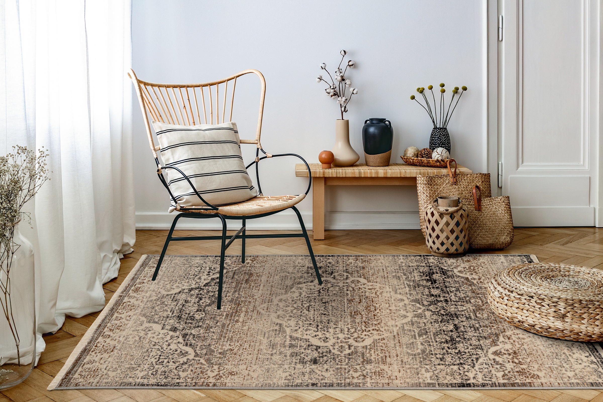 Kayoom Teppich »Charin 725«, rechteckig, 3,5 mm Höhe, Orientalisches Design, strapazierfähig, pflegeleicht