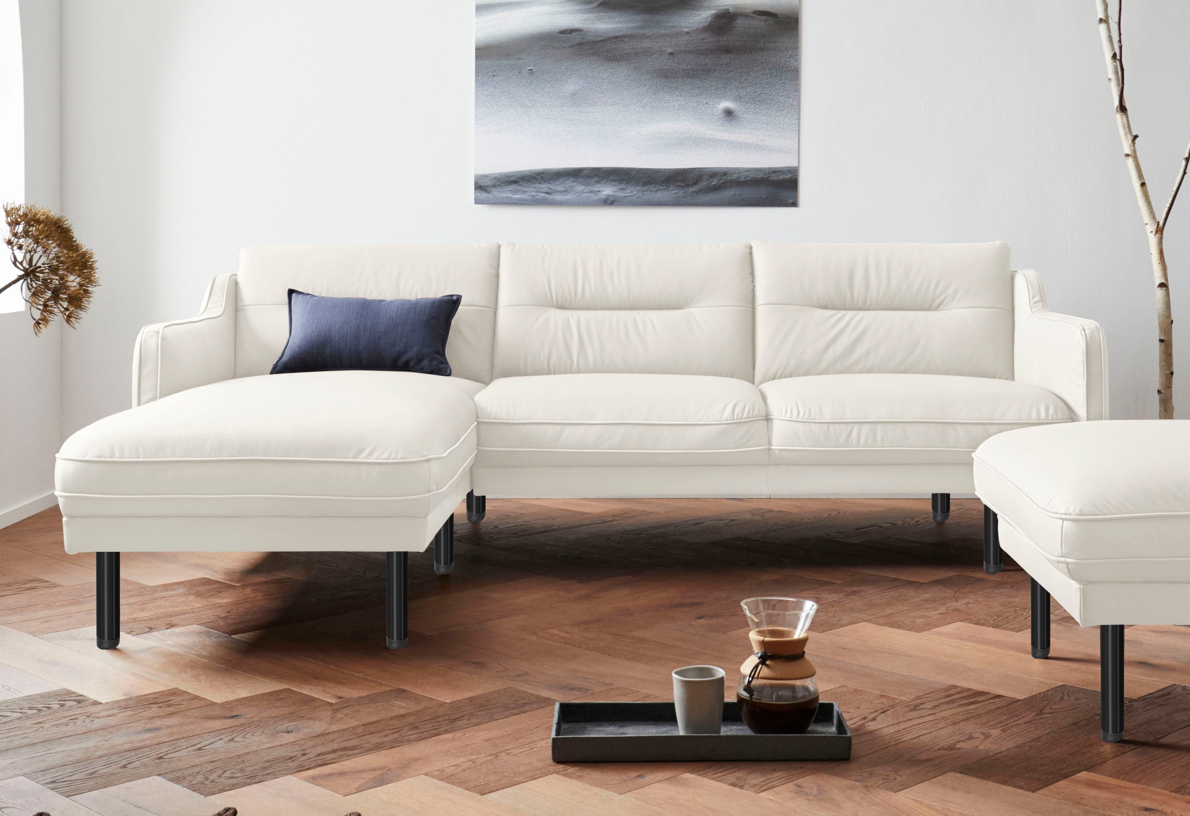 Home affaire Ecksofa »Nordfyn L-Form« edles Design in 3 Bezugsqualitäten, D günstig online kaufen
