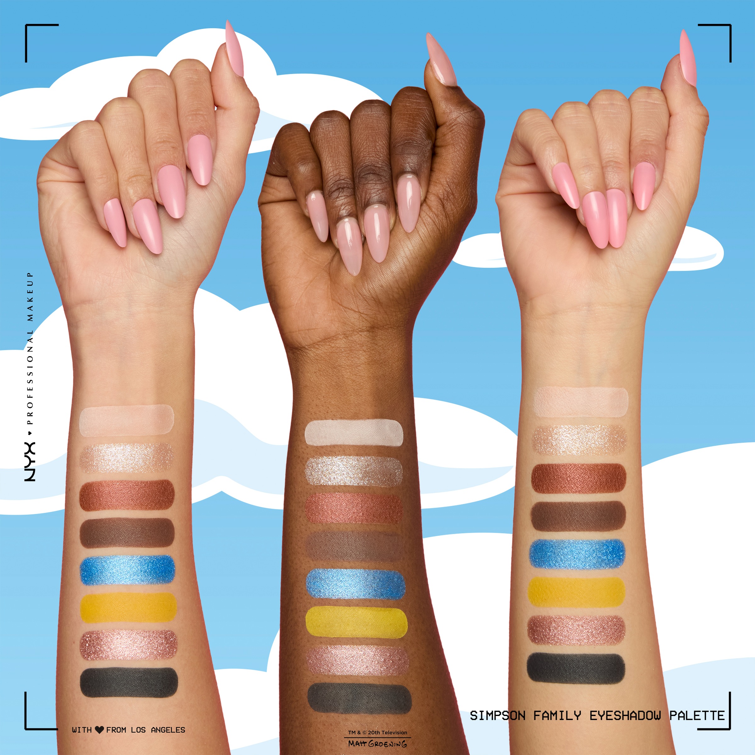 NYX PROFESSIONAL MAKEUP Lidschatten-Palette »FAMILIE SIMPSON COLOR PALETTE«