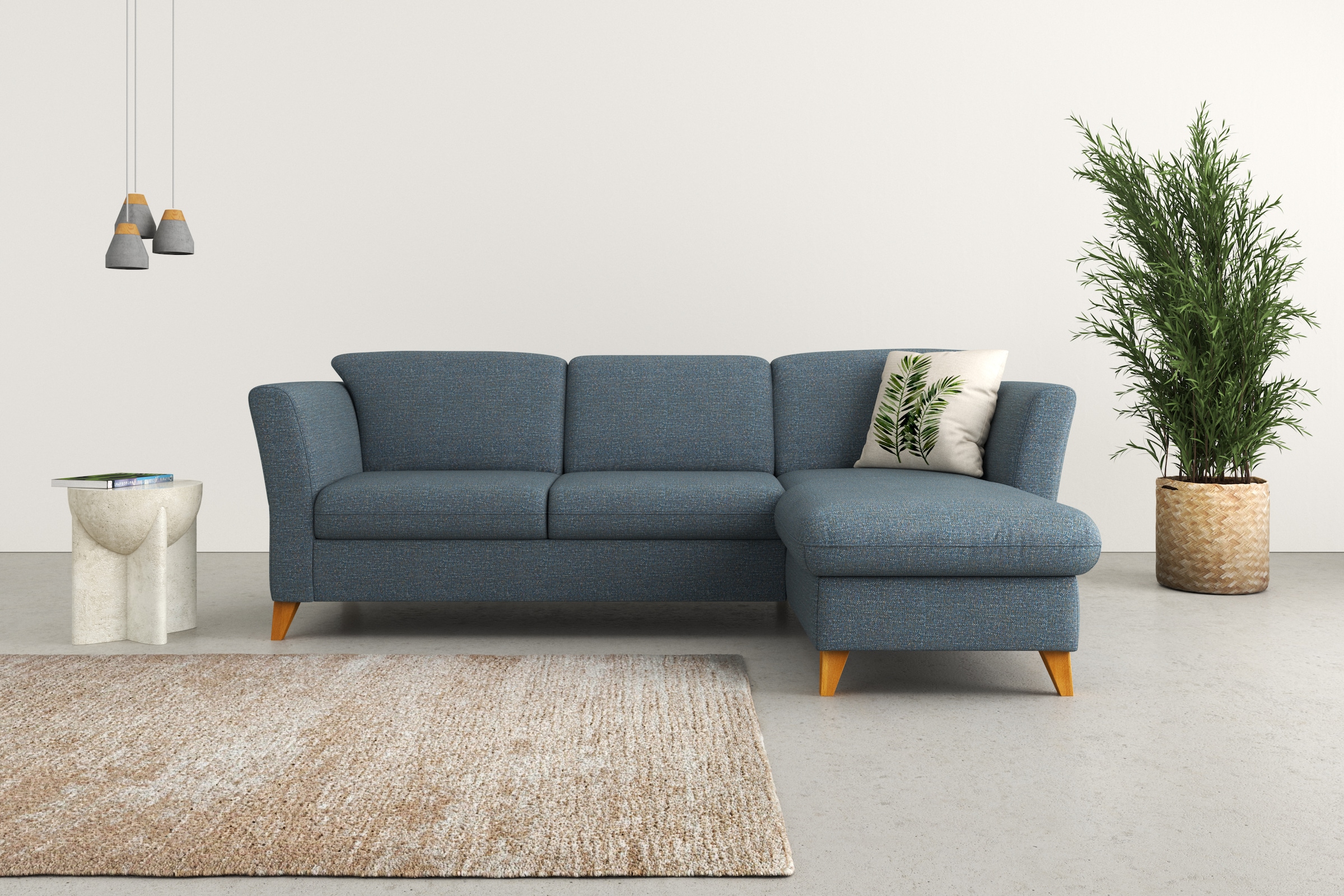 Home affaire Ecksofa »Trelleborg L-Form« Federkern-Polsterung, wahlweise mi günstig online kaufen