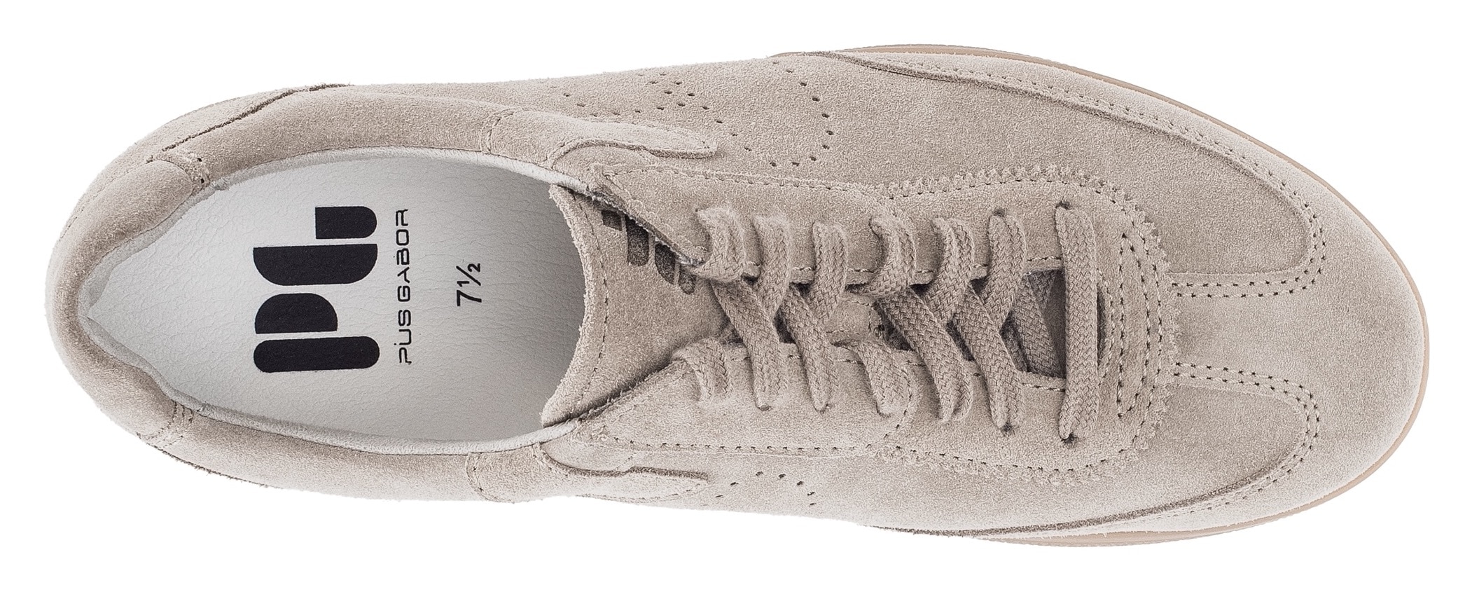 Pius Gabor Sneaker  , Freizeitschuh, Schnürschuh, Halbschuh mit Perforation, G-Weite