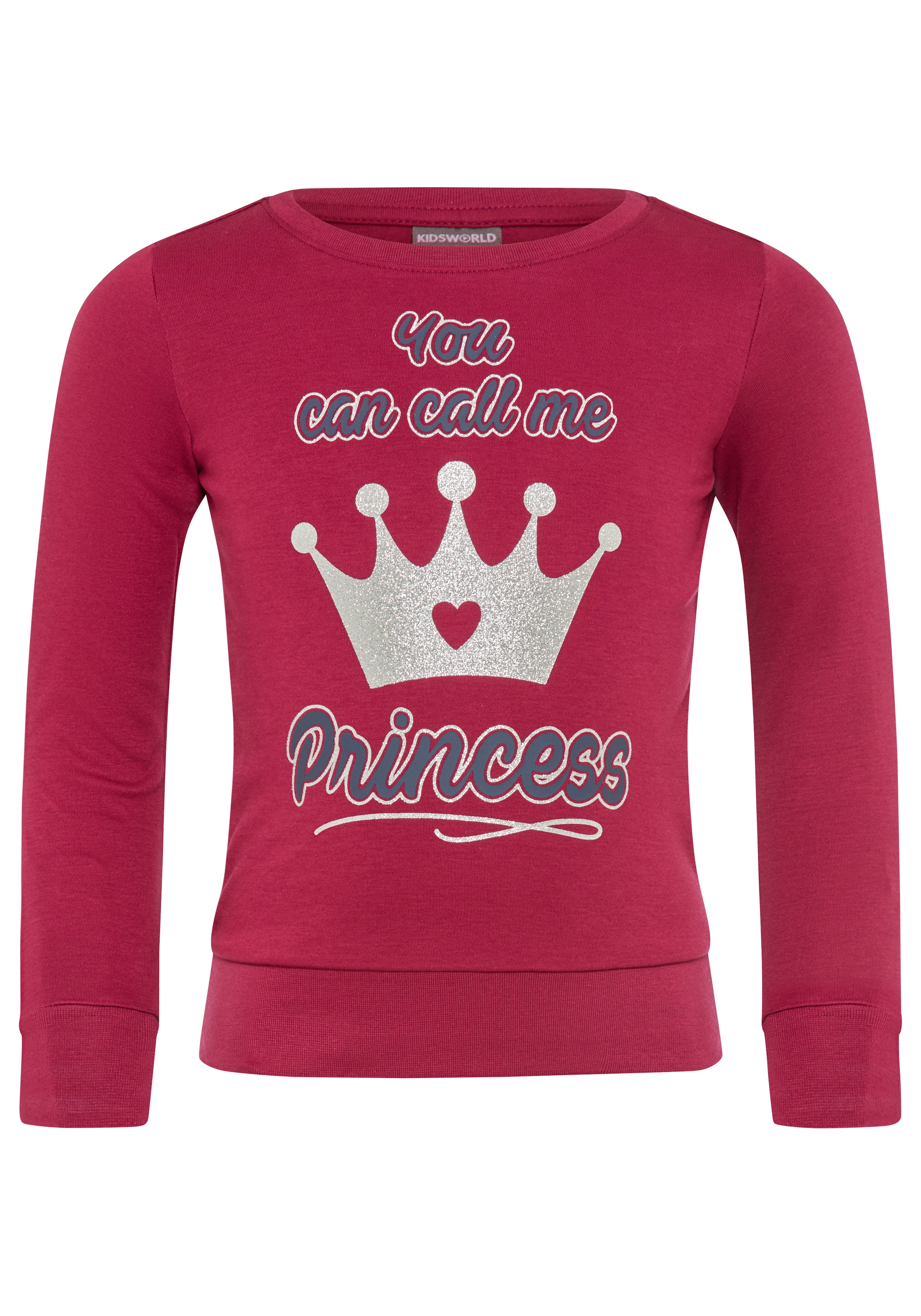 KIDSWORLD Langarmshirt »YOU CAN CALL ME PRINCESS«, Langarm, Basic-Passform, bedruckt, Rundhalsausschnitt