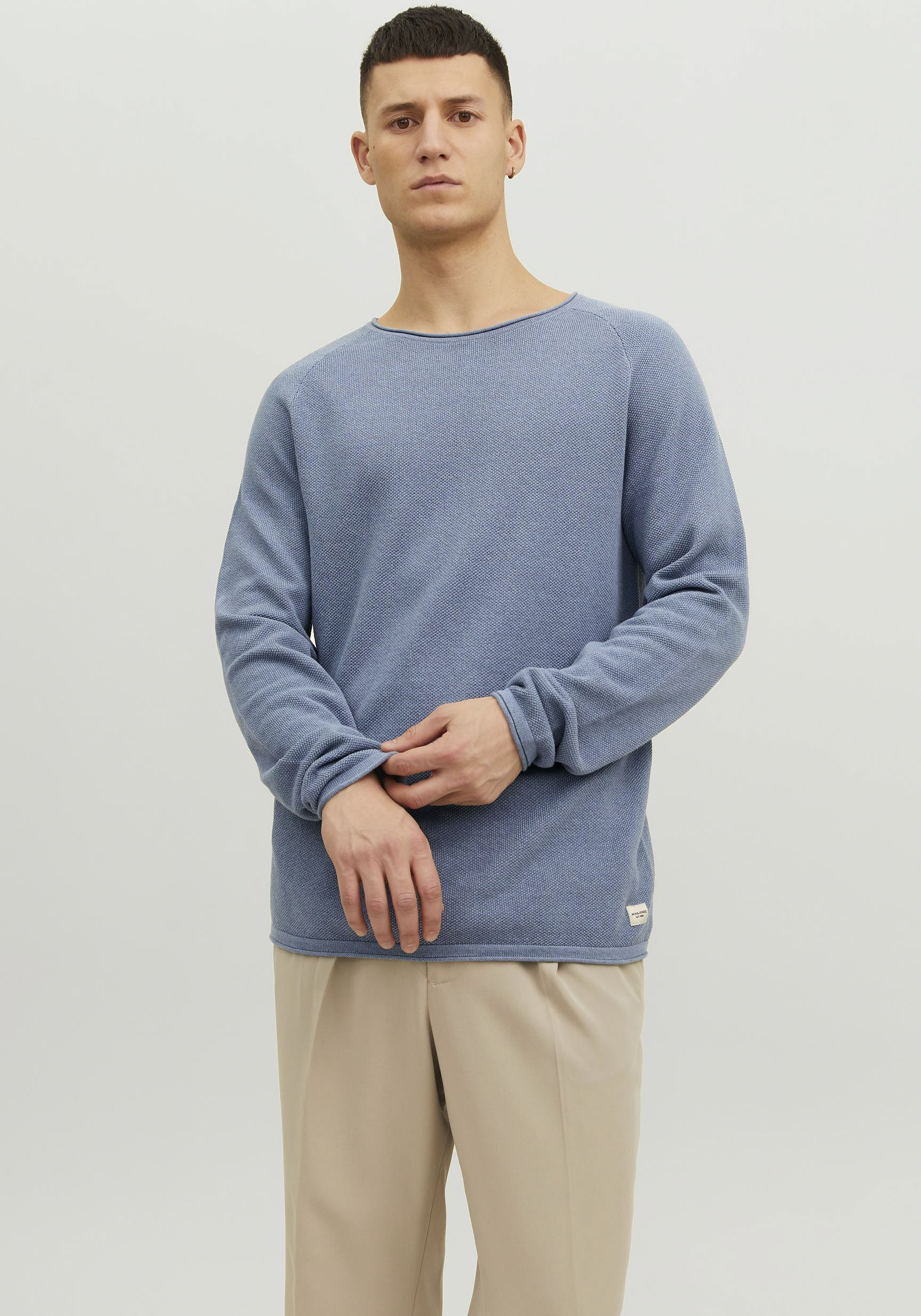 Rundhalspullover »JJEHILL KNIT CREW NECK NOOS«