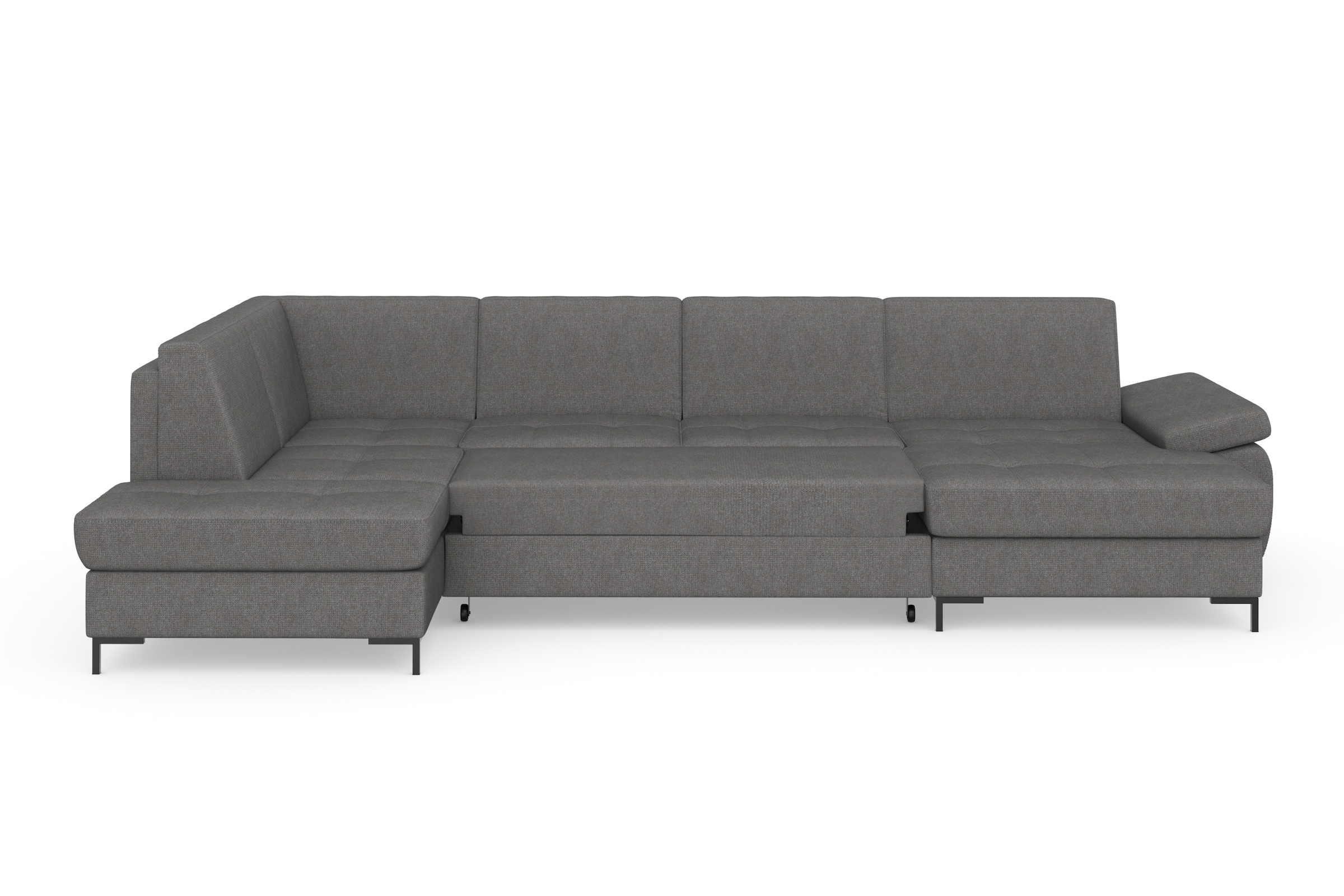 DOMO collection Wohnlandschaft »Capelo U-Form«, mit Armteilverstellung, wahlweise mit Bettfunktion, Federkern