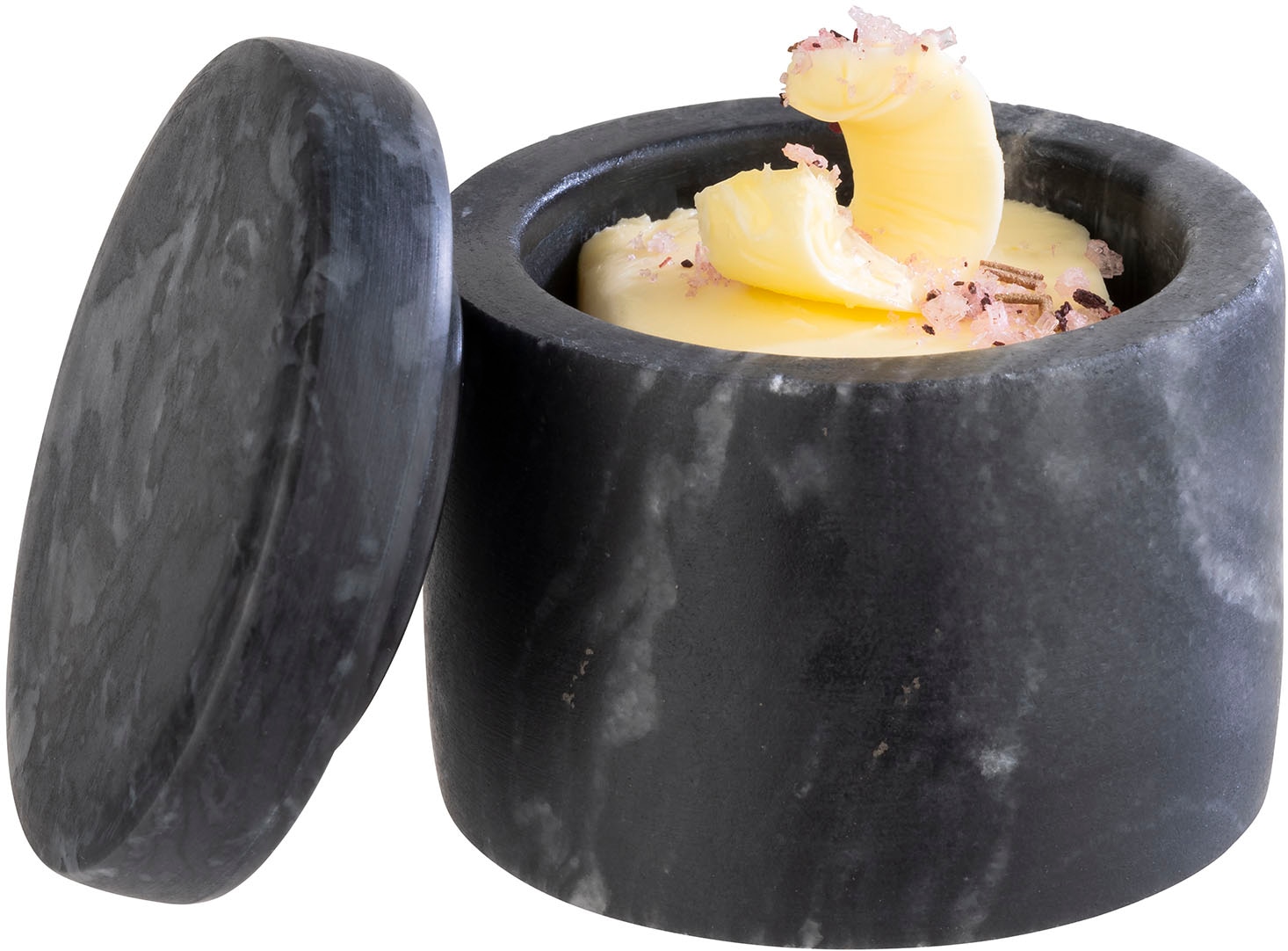 APS Gewürzbehälter »Marmordosen für Gewürze, 2er-Set, Ø 6 cm, Höhe 5 cm, 40ml« Set, 2 Stk. tlg.