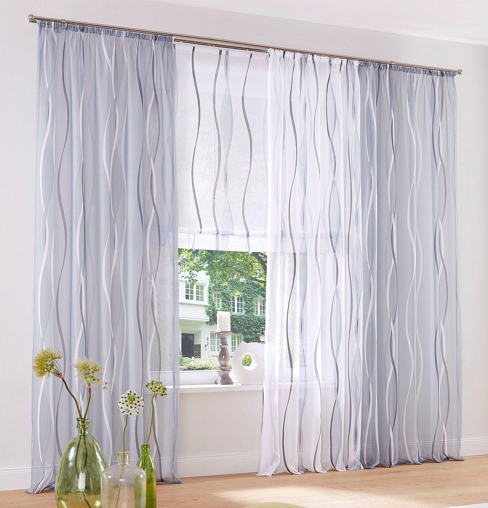 my home Raffrollo »Dimona«, mit Klettschiene, Transparent, Voile, Polyester günstig online kaufen