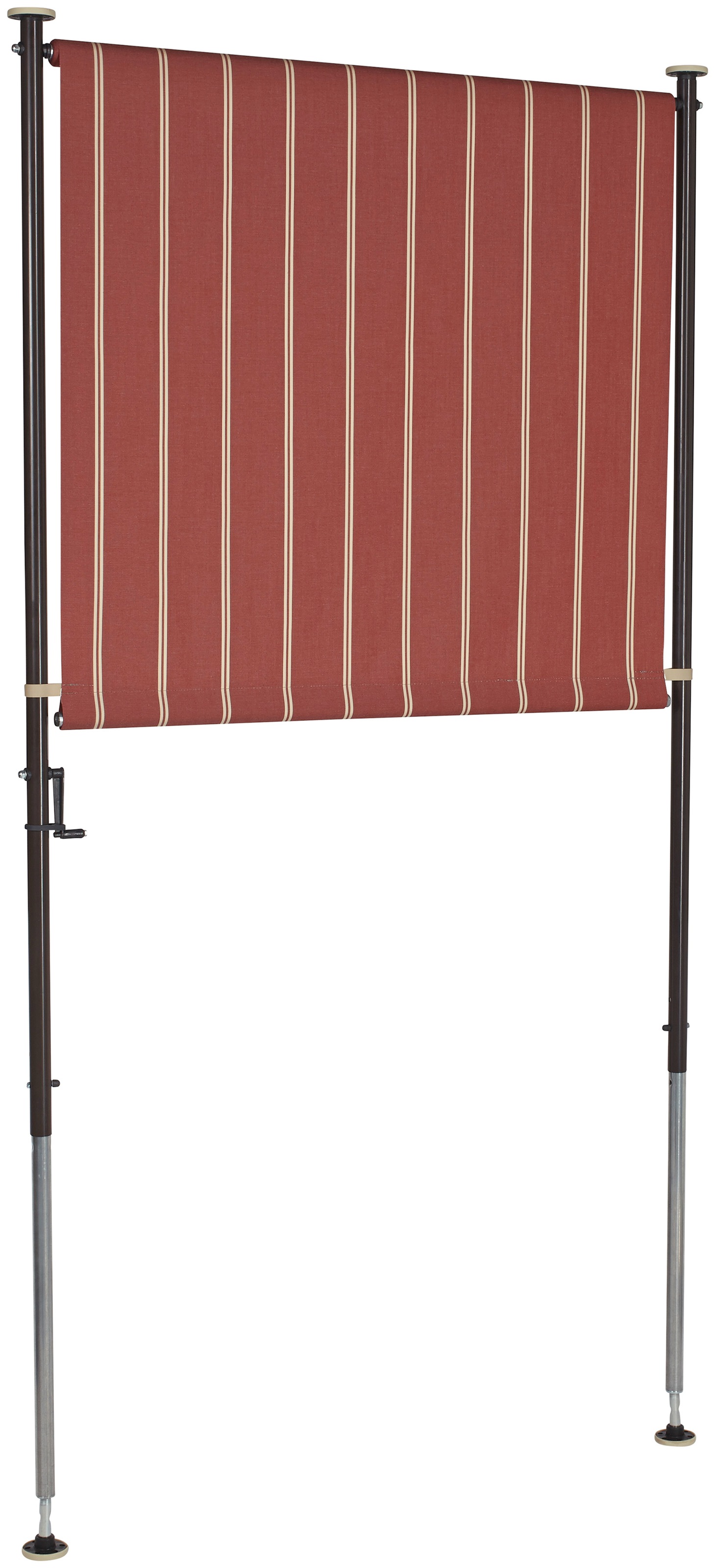 Angerer Freizeitmöbel Klemm-Senkrechtmarkise, weinrot/weiß, BxH: 120x225 cm