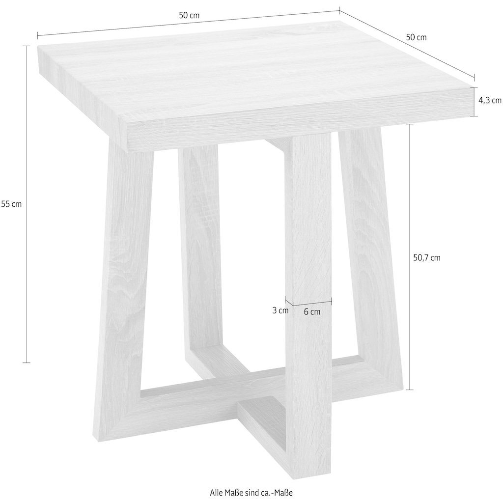 andas Beistelltisch »Sloan«, mit einem besonderen Beingestell, mit einer schönen Holzoptik Tischplatte, Design by Morten Georgsen