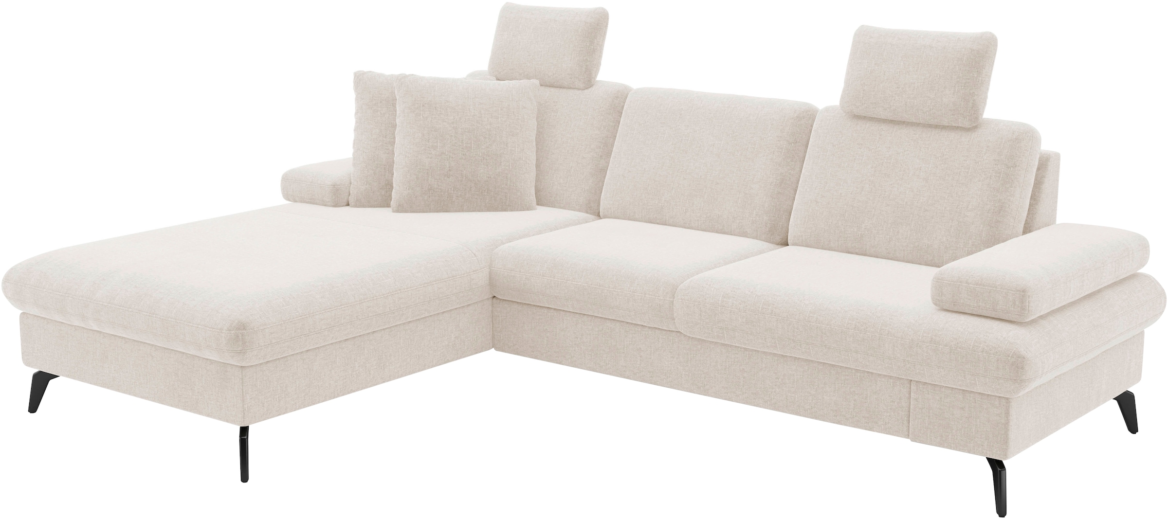 sit&more Ecksofa »Morris Jubi L-Form, B: 247 cm«, mit Armteilfunktion & 1 Zierkissen, optional Bettfunktion