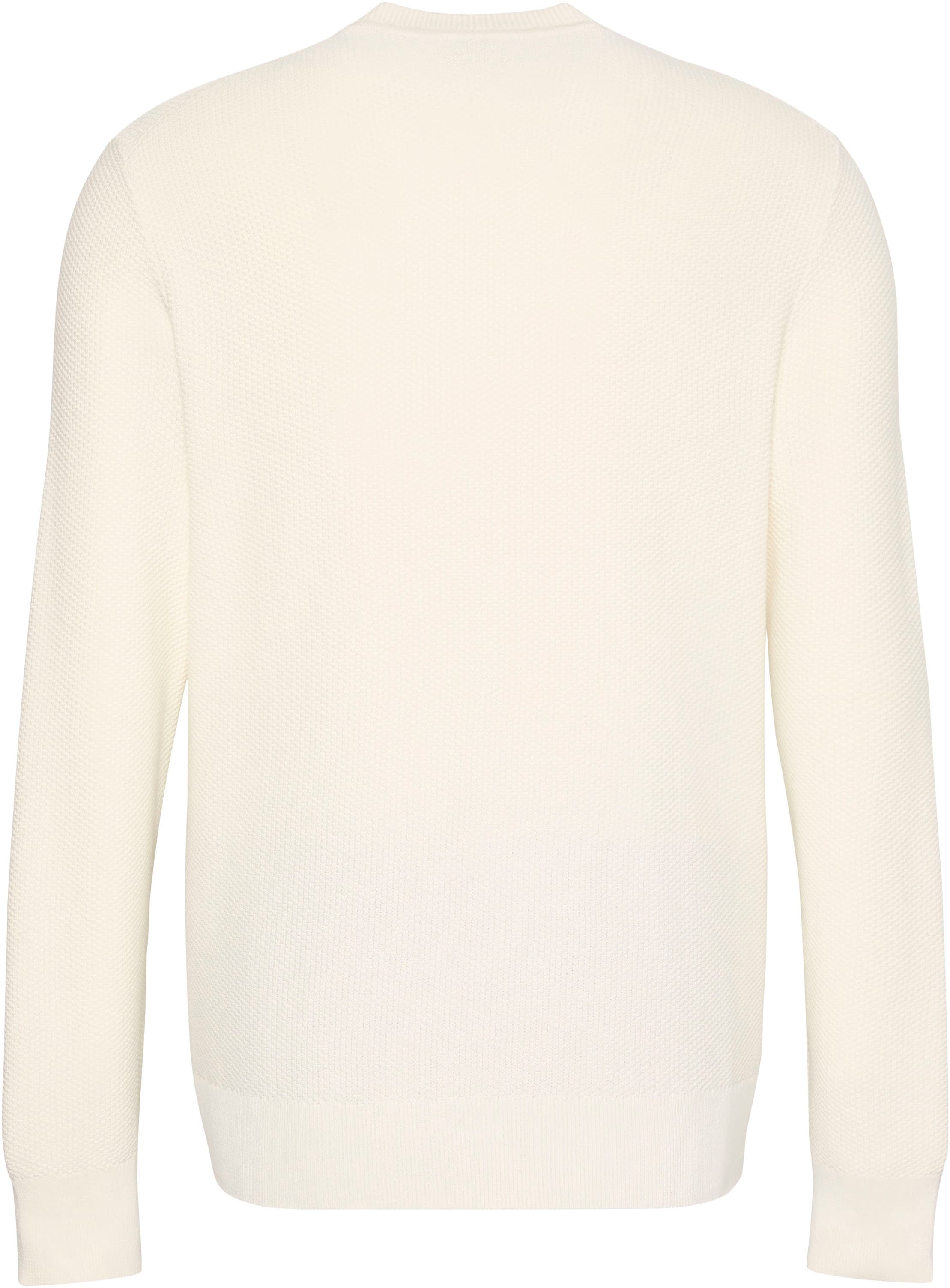 Calvin Klein Rundhalspullover »LS TEXTURED COTTON CREWNK SWEATE« Regular fit mit Rundhalsausschnitt